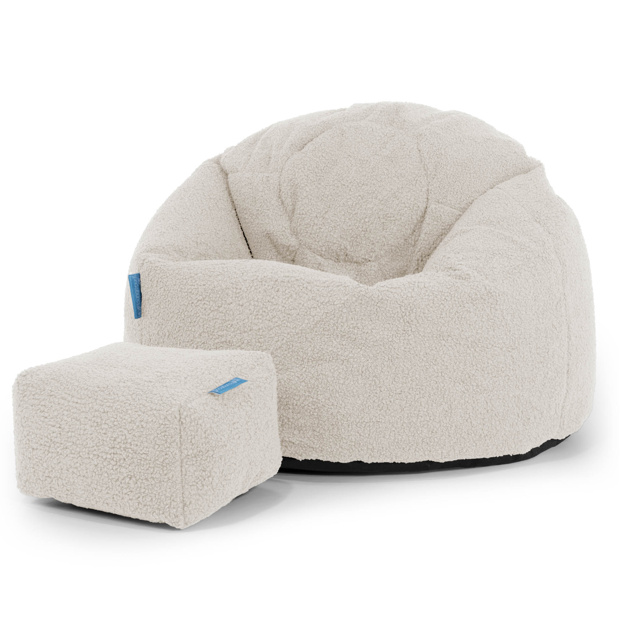 Klassicher Kindersessel Sitzsack 1-5 jahren - Bouclé Elfenbein - Image 2