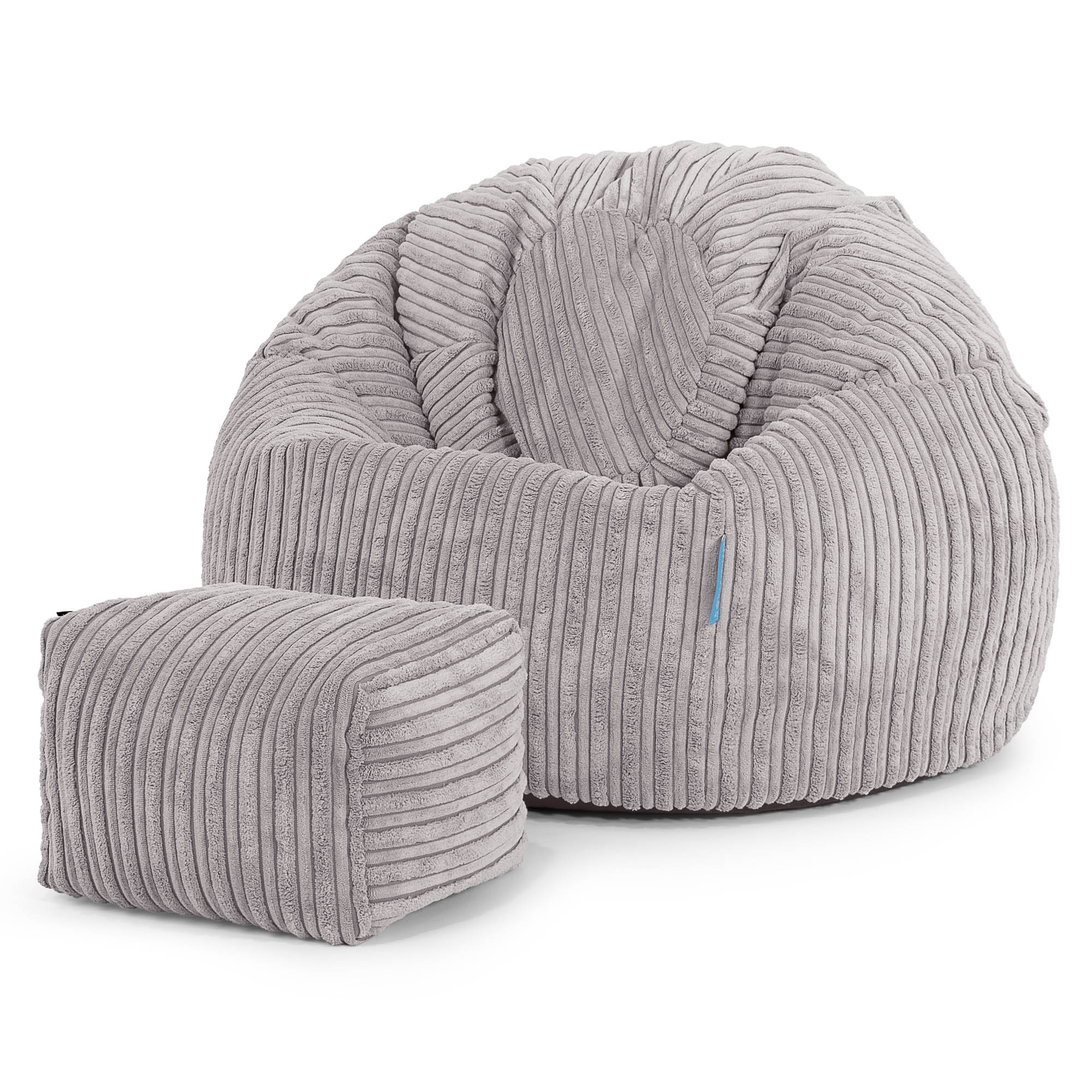 Klassicher Kindersessel Sitzsack 1-5 jahren - Cord Silbergrau - Image 2