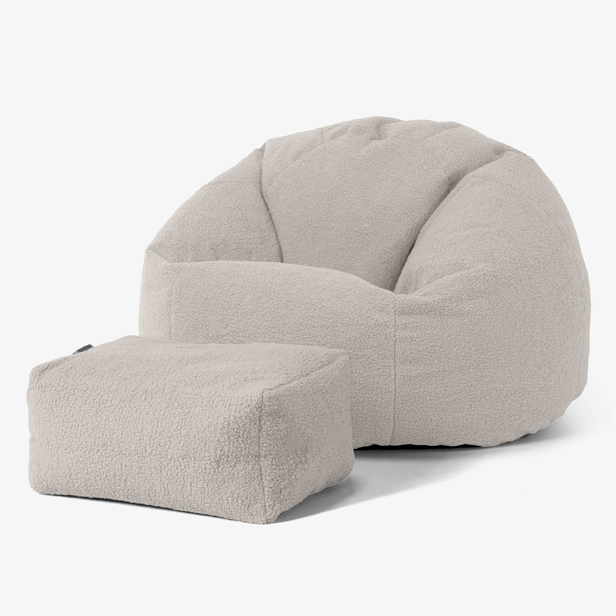 Klassischer Sitzsack Sessel - Bouclé Elfenbein - Image 2