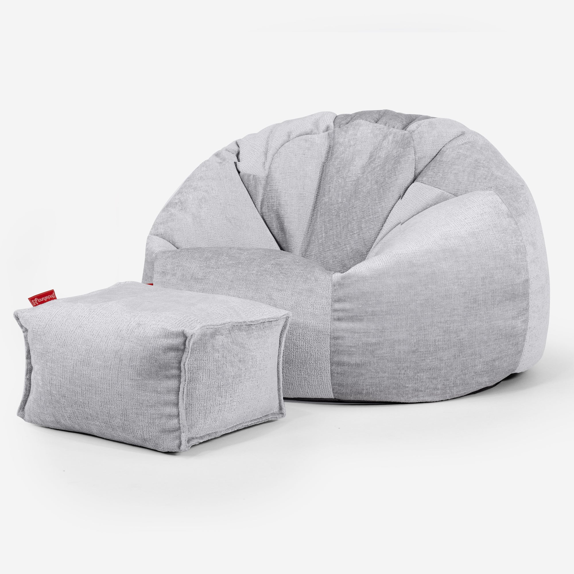 Klassischer Sitzsack Sessel - Chenille Grau - Image 2