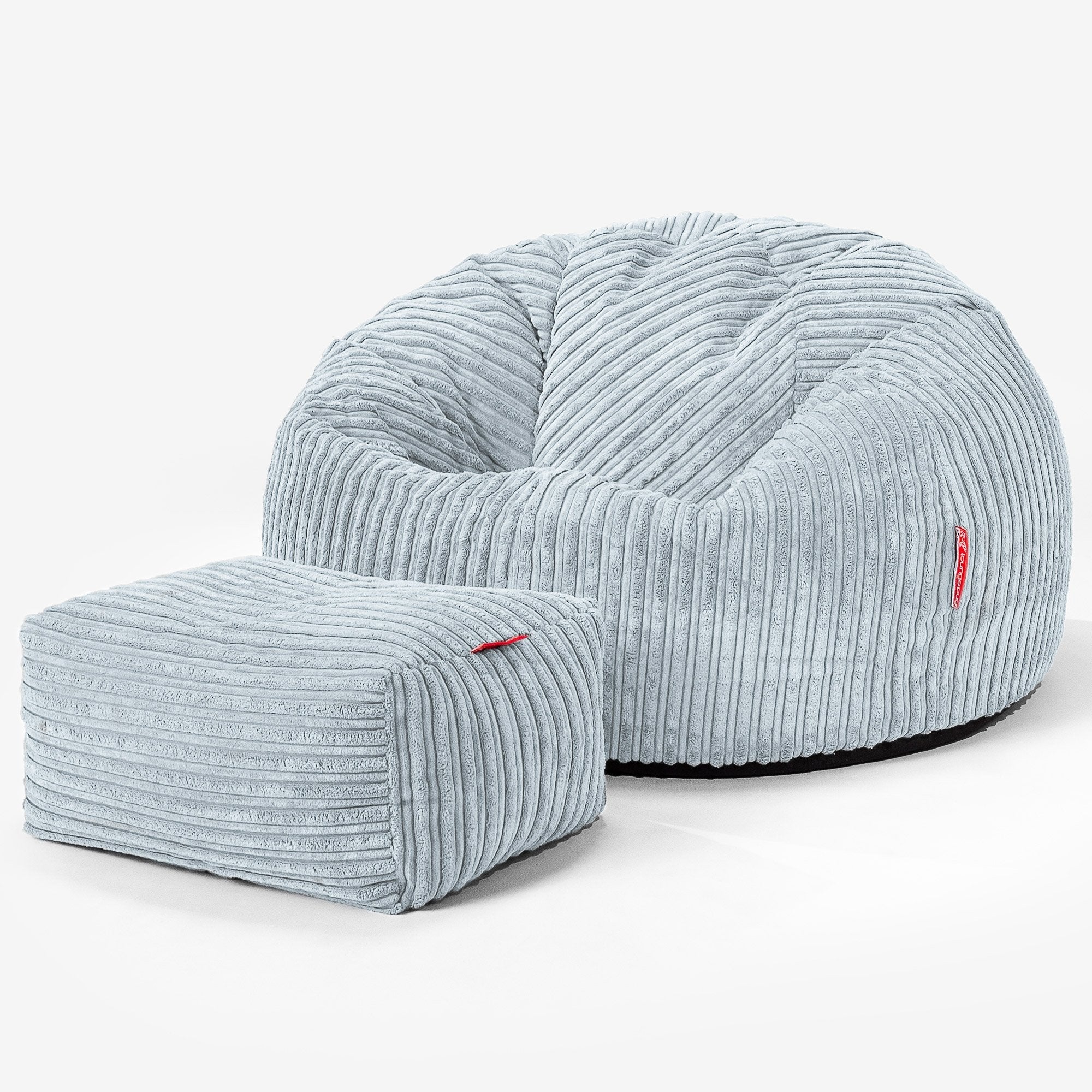 Klassischer Sitzsack Sessel - Cord Baby Blau - Image 2