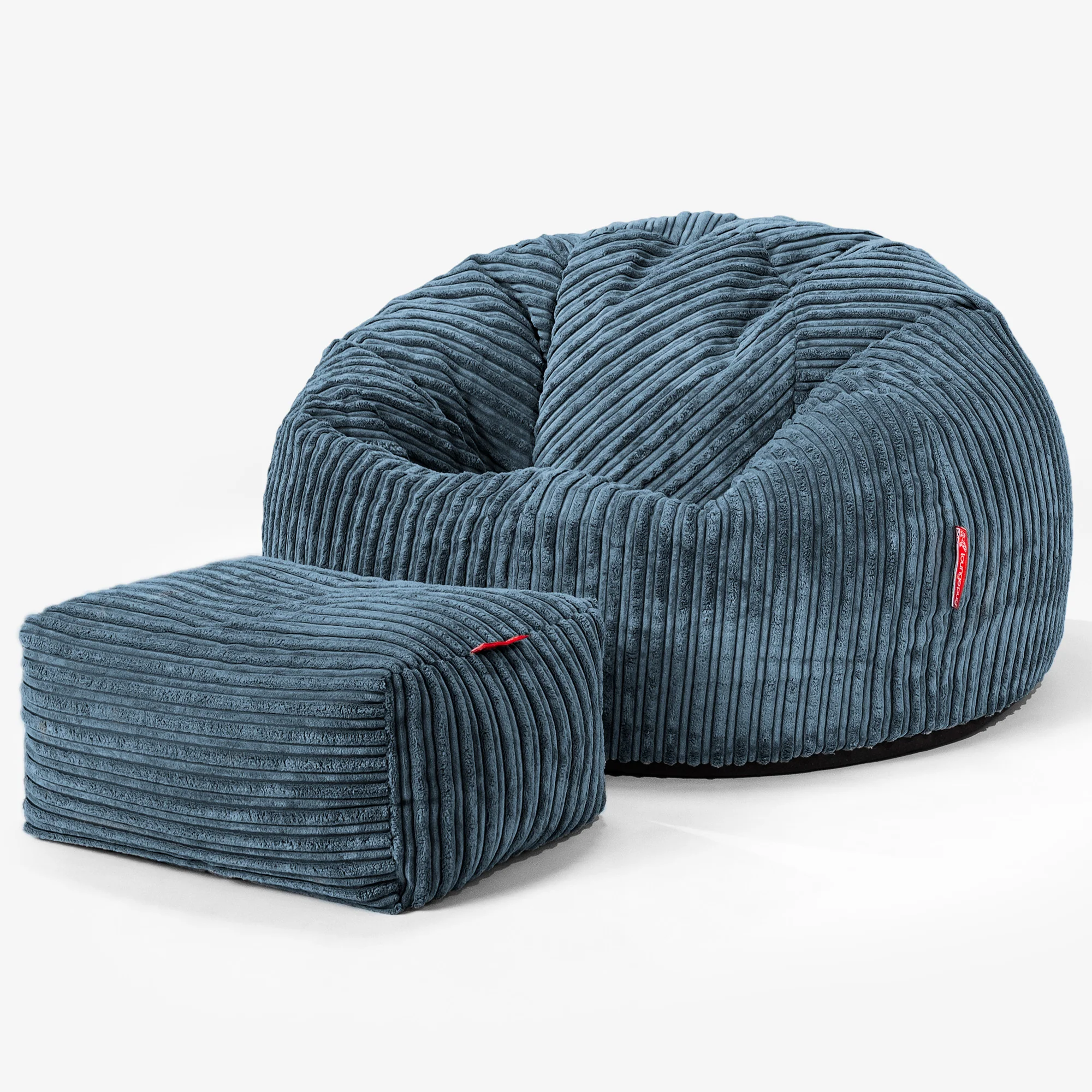 Klassischer Sitzsack Sessel - Cord Marineblau - Image 2