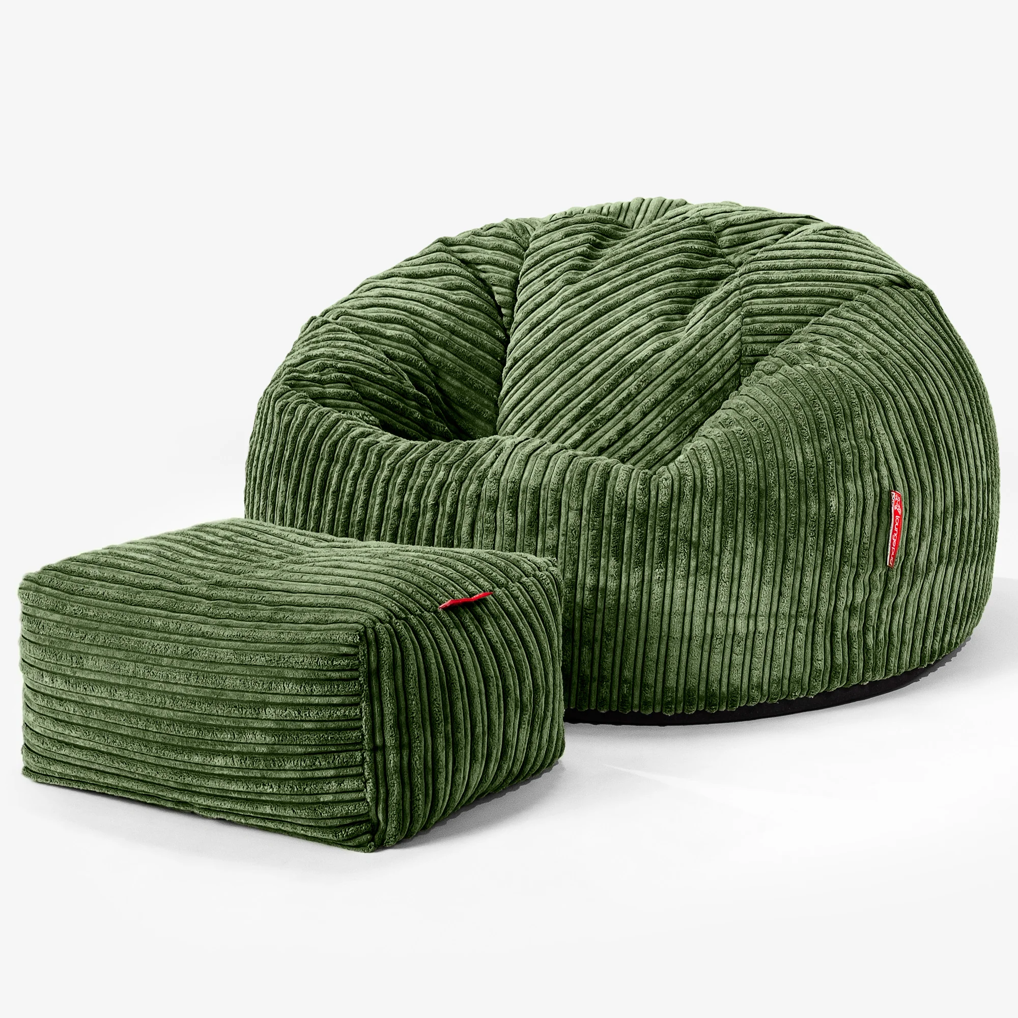 Klassischer Sitzsack Sessel - Cord Nadelwaldgrün - Image 2
