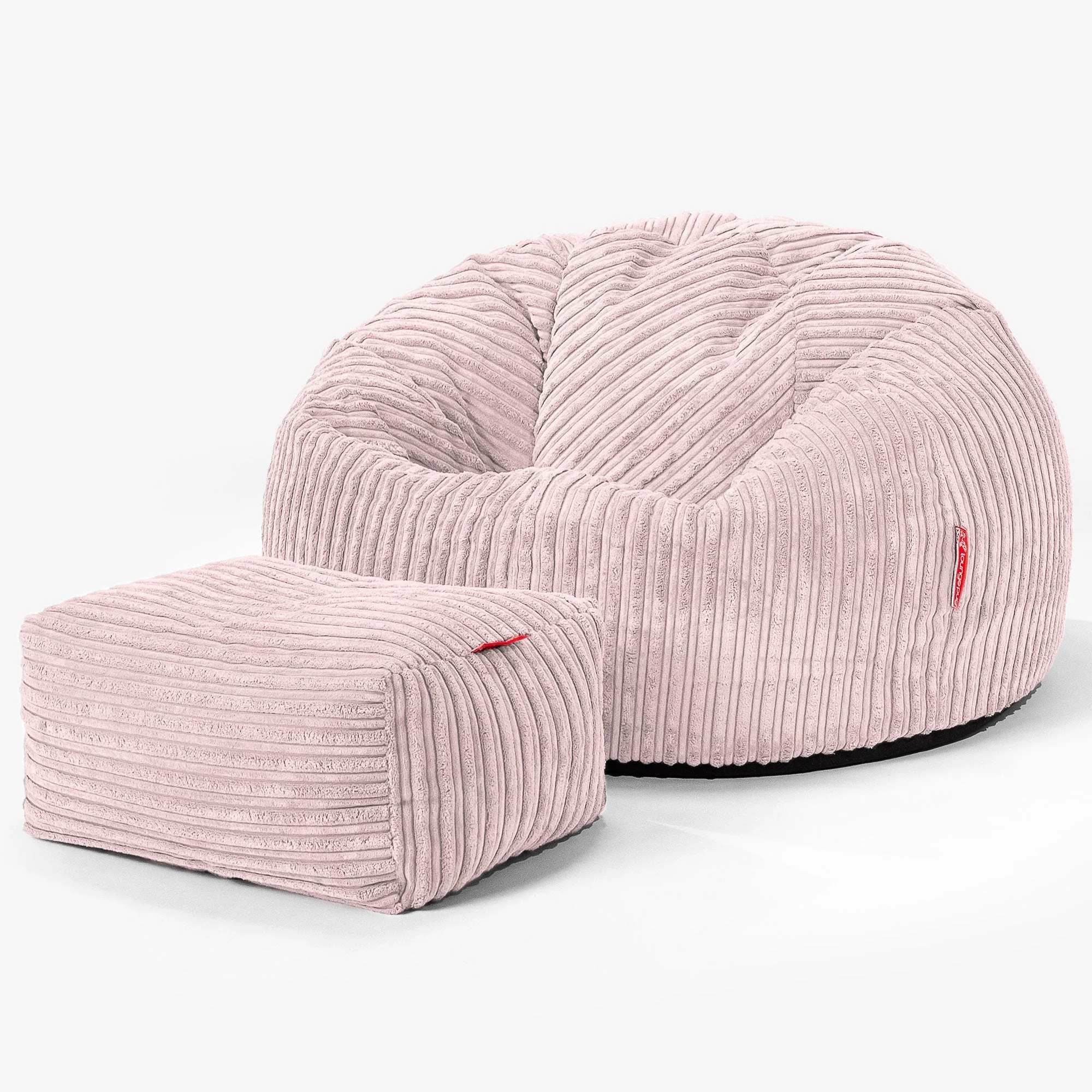 Klassischer Sitzsack Sessel - Cord Rosa - Image 2
