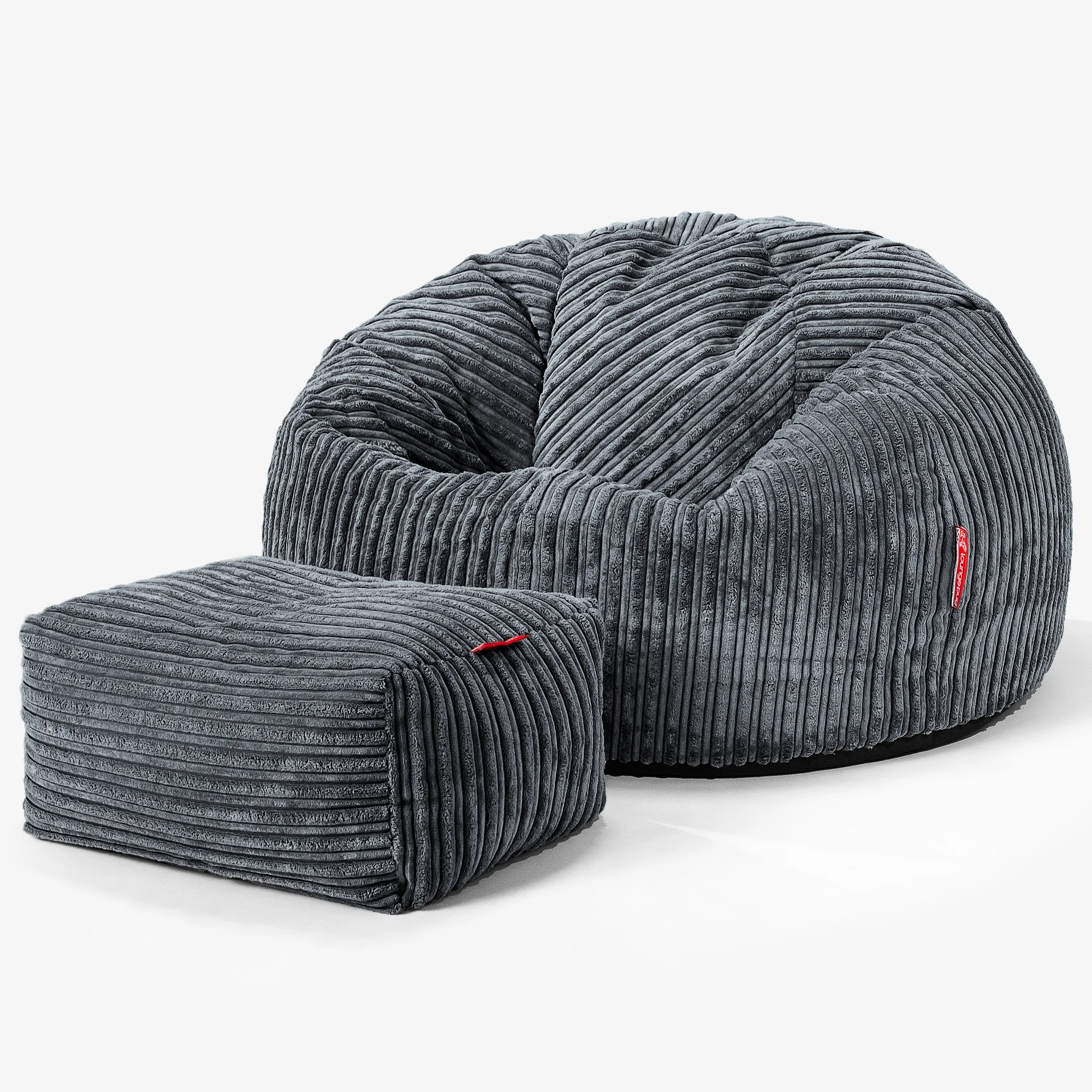 Klassischer Sitzsack Sessel - Cord Schiefergrau - Image 2