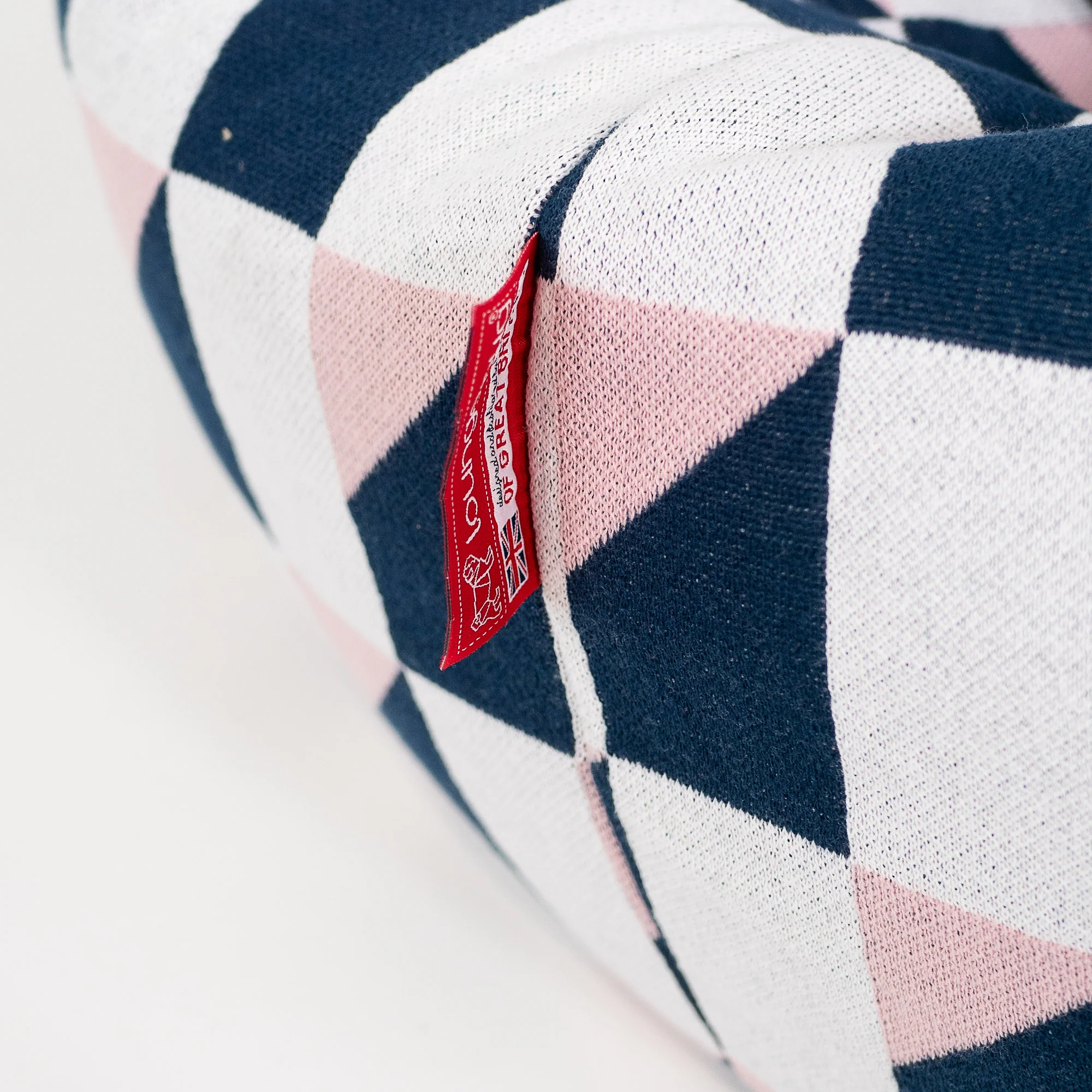 Klassischer Sitzsack Sessel - Gestrickte Geometrisch Blau - Image 3