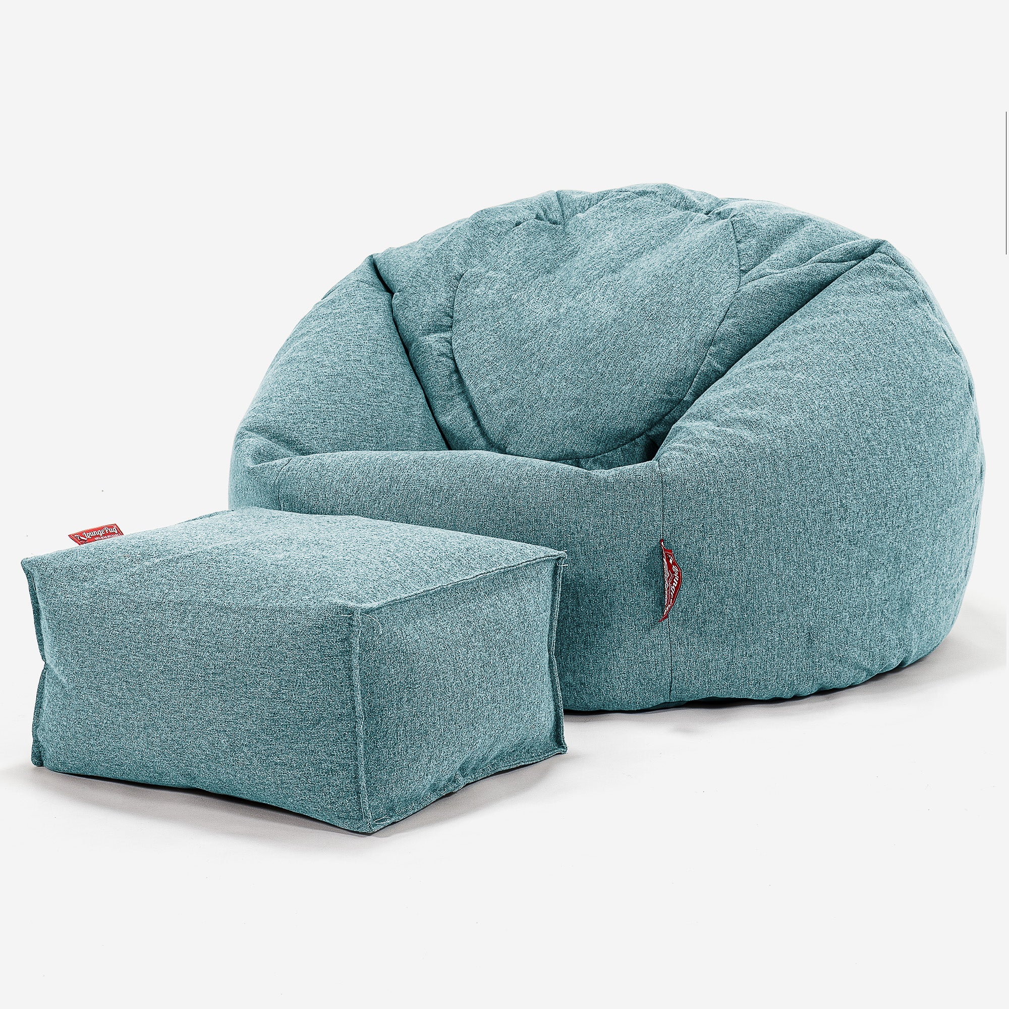 Klassischer Sitzsack Sessel - Interalli Wolle Aqua - Image 2