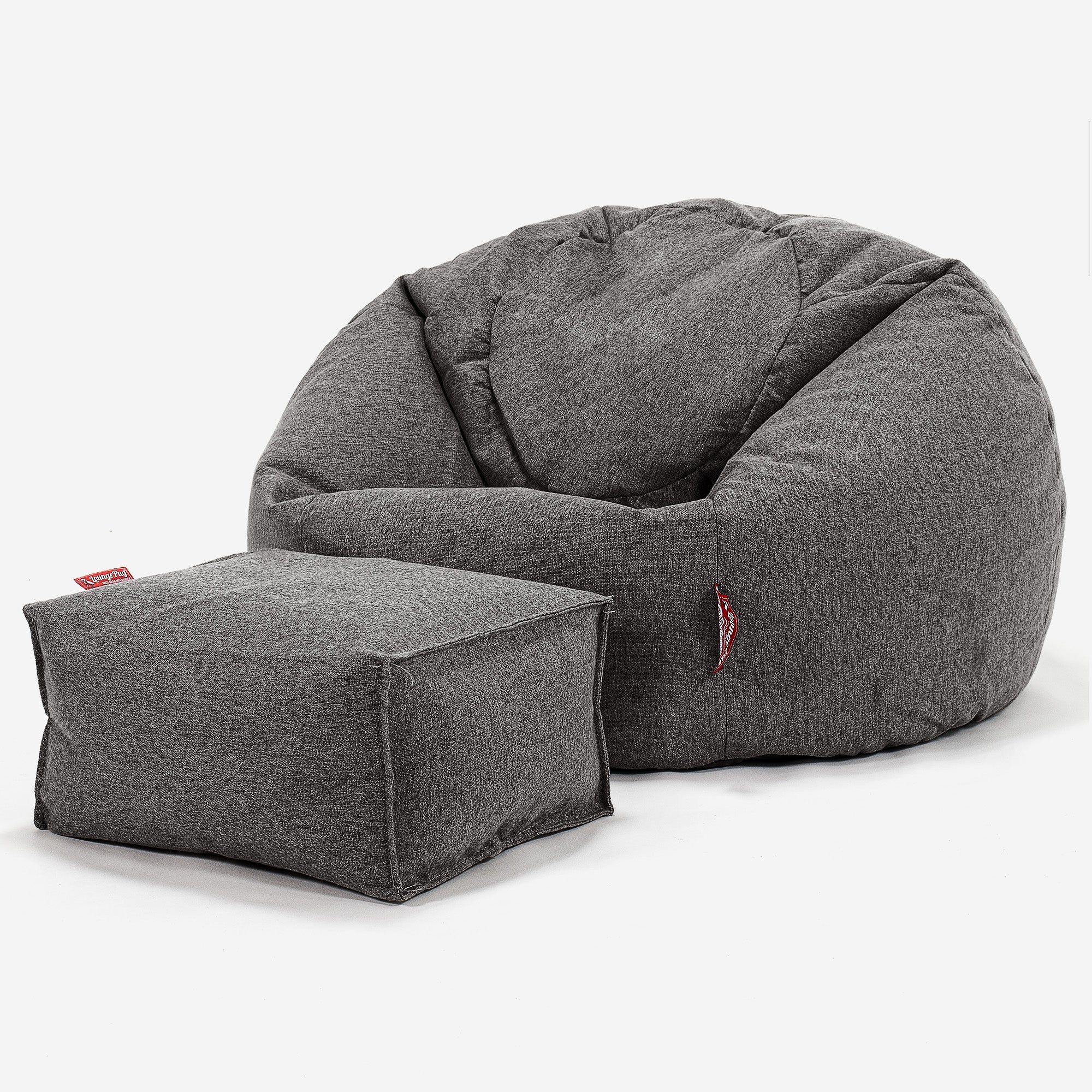 Klassischer Sitzsack Sessel - Interalli Wolle Grau - Image 2