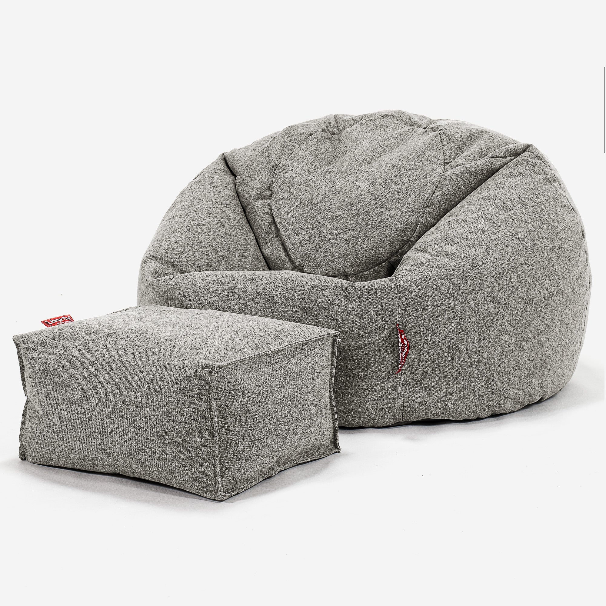 Klassischer Sitzsack Sessel - Interalli Wolle Silber - Image 2