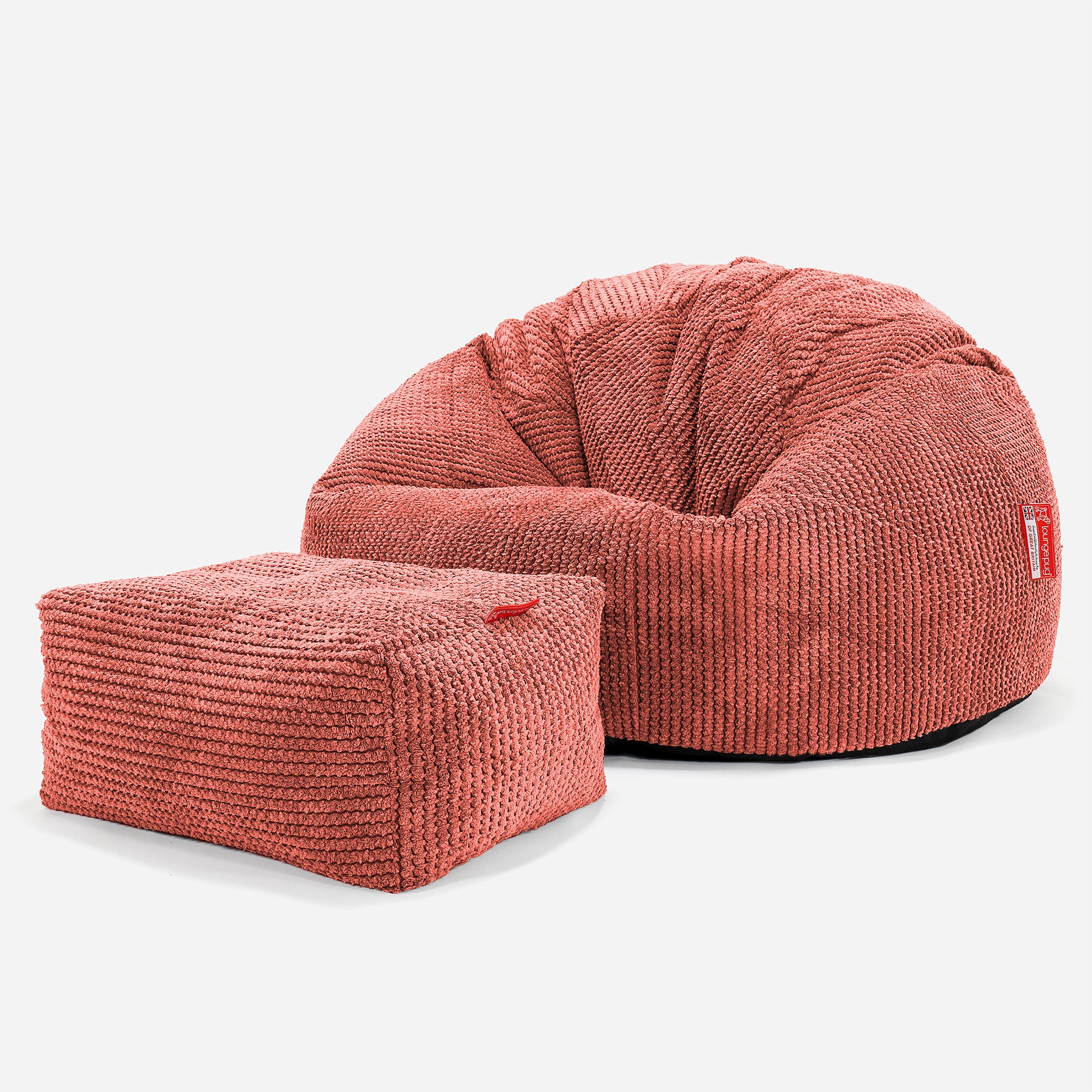 Klassischer Sitzsack Sessel - Pom-Pom Kürbisorange - Image 2