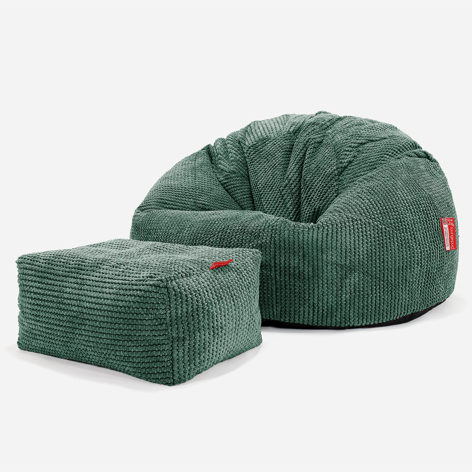 Klassischer Sitzsack Sessel - Pom-Pom Moosgrün - Image 2