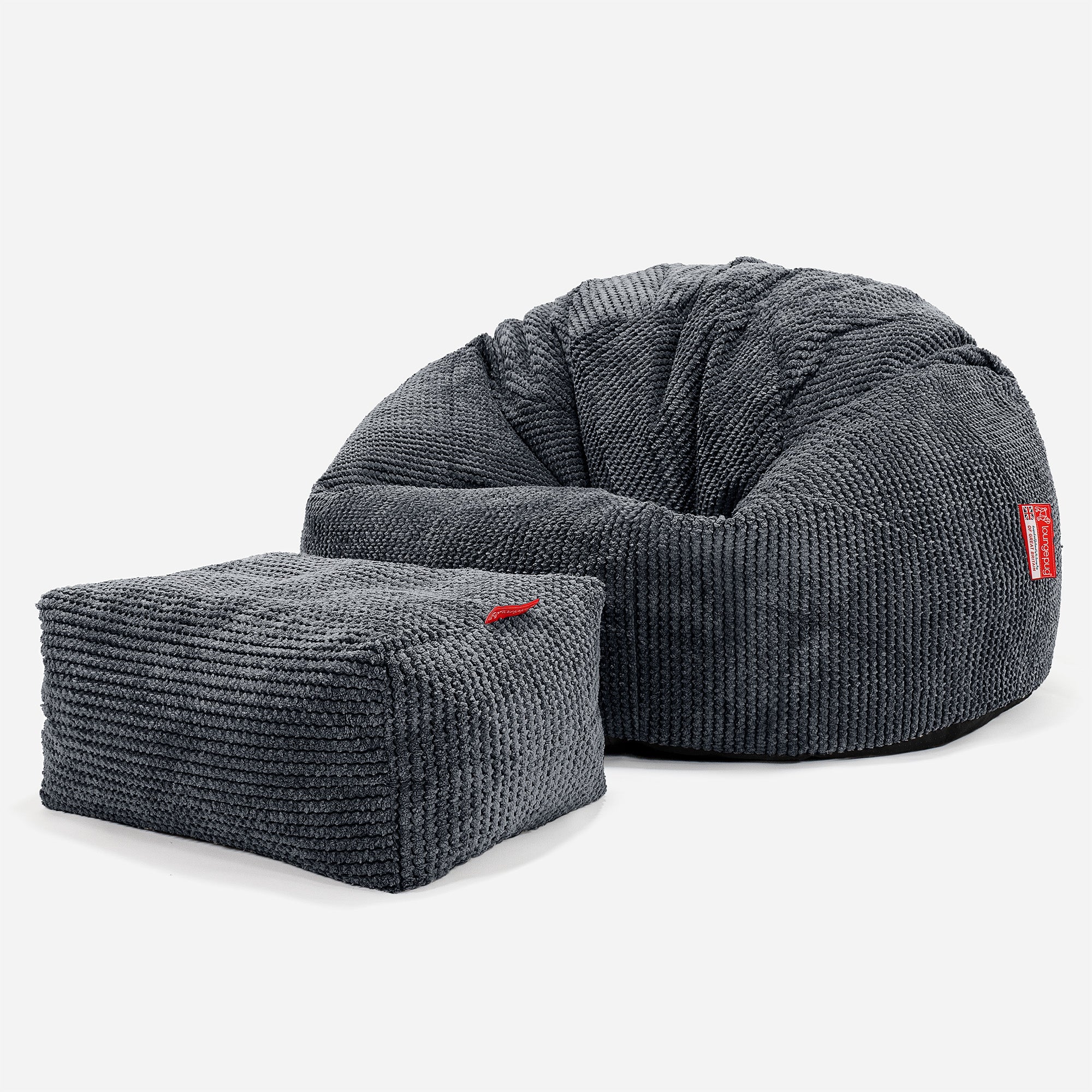 Klassischer Sitzsack Sessel - Pom-Pom Schwarz - Image 2