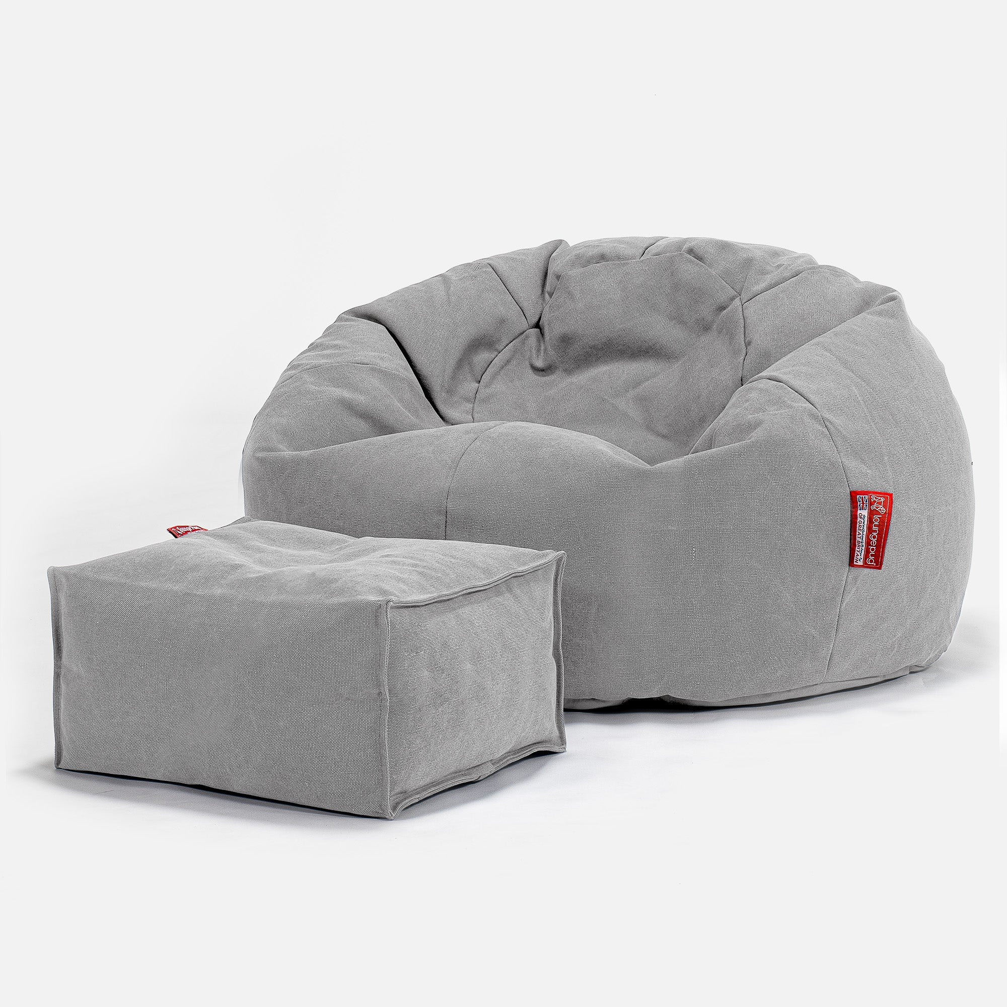 Klassischer Sitzsack Sessel - Stonewashed-stoff Pewter - Image 2