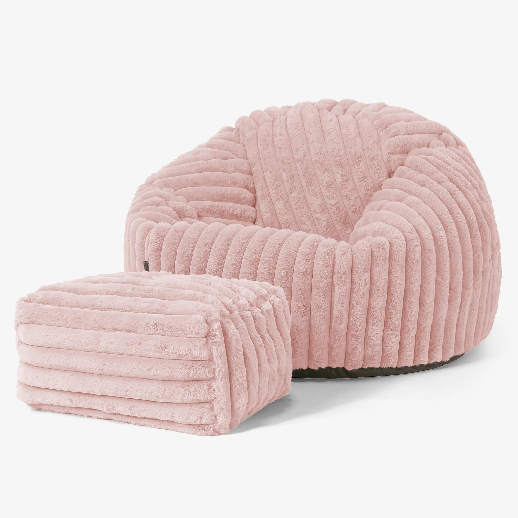 Klassischer Sitzsack Sessel - Ultra Plüsch Cord Pastellrosa - Image 2