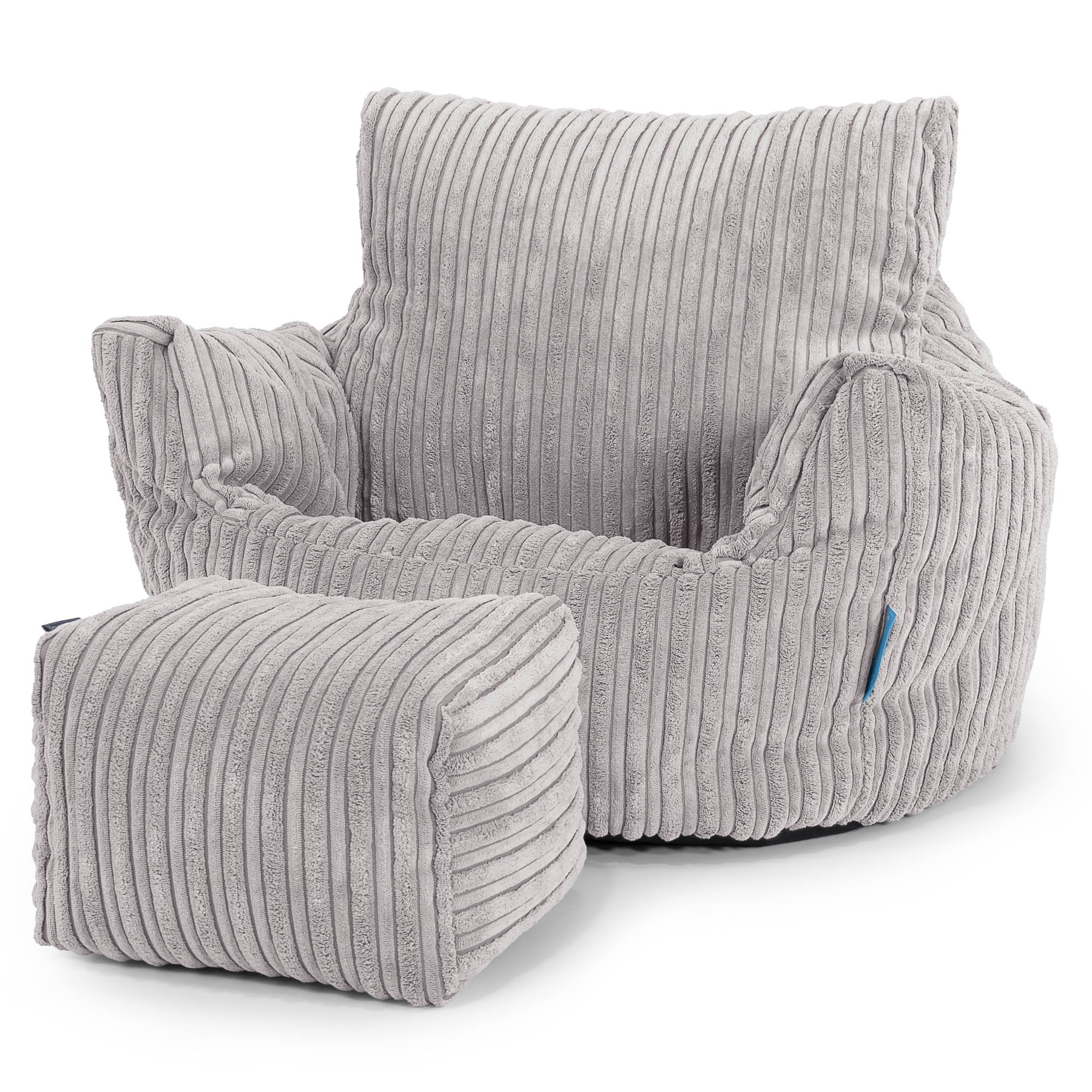 Klein Kindersessel Sitzsack 1-3 jahren - Cord Silbergrau - Image 2