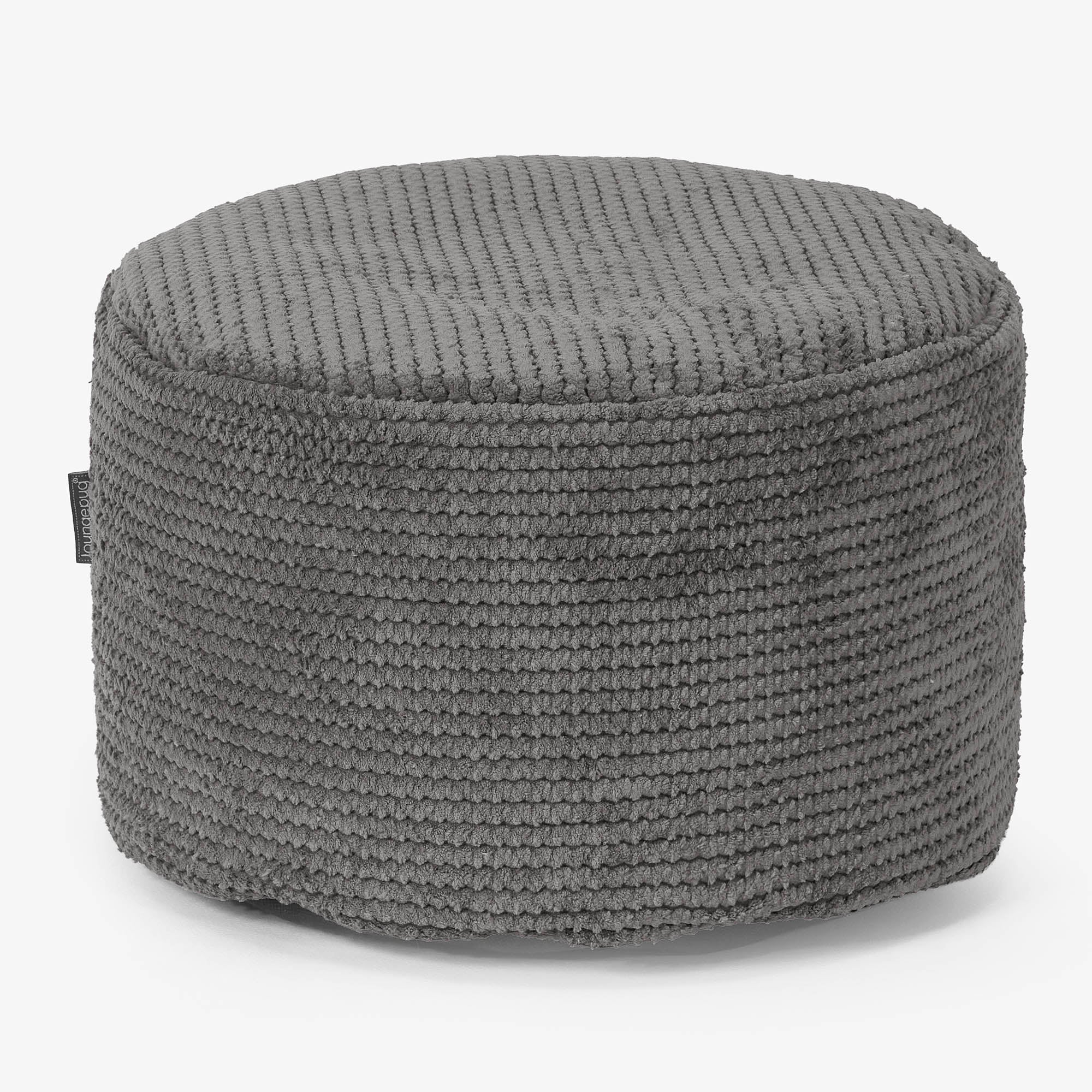 Kleiner runder Fußhocker Ersatz Bezug - Pom-Pom - Image 3