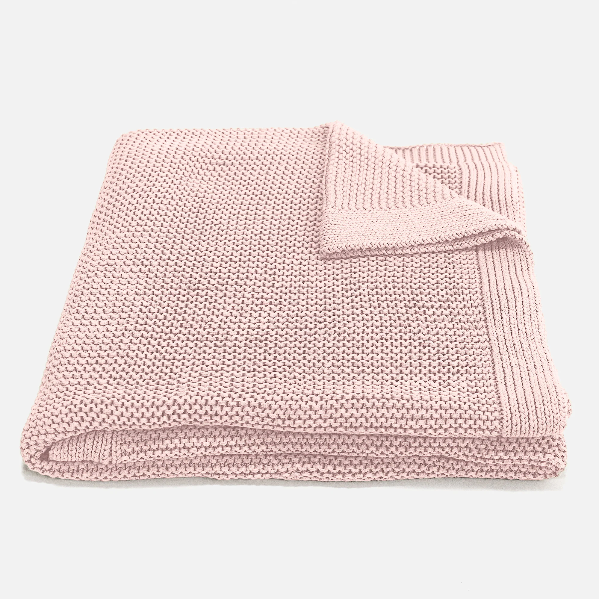 Kuscheldecke / Tagesdecke - Ellos Grobgestrickt Baby Pink - Image 2