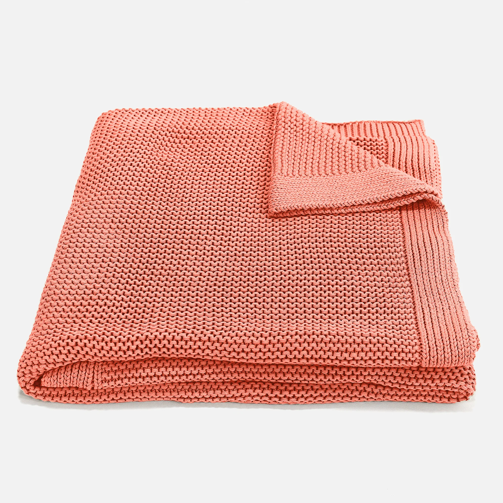 Kuscheldecke / Tagesdecke - Ellos Grobgestrickt Koralle - Image 2