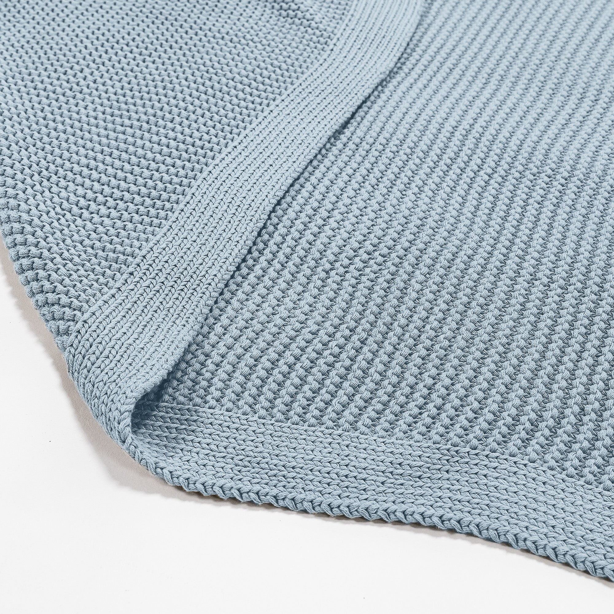 Kuscheldecke / Tagesdecke - Ellos Grobgestrickt Misty Blau - Image 3