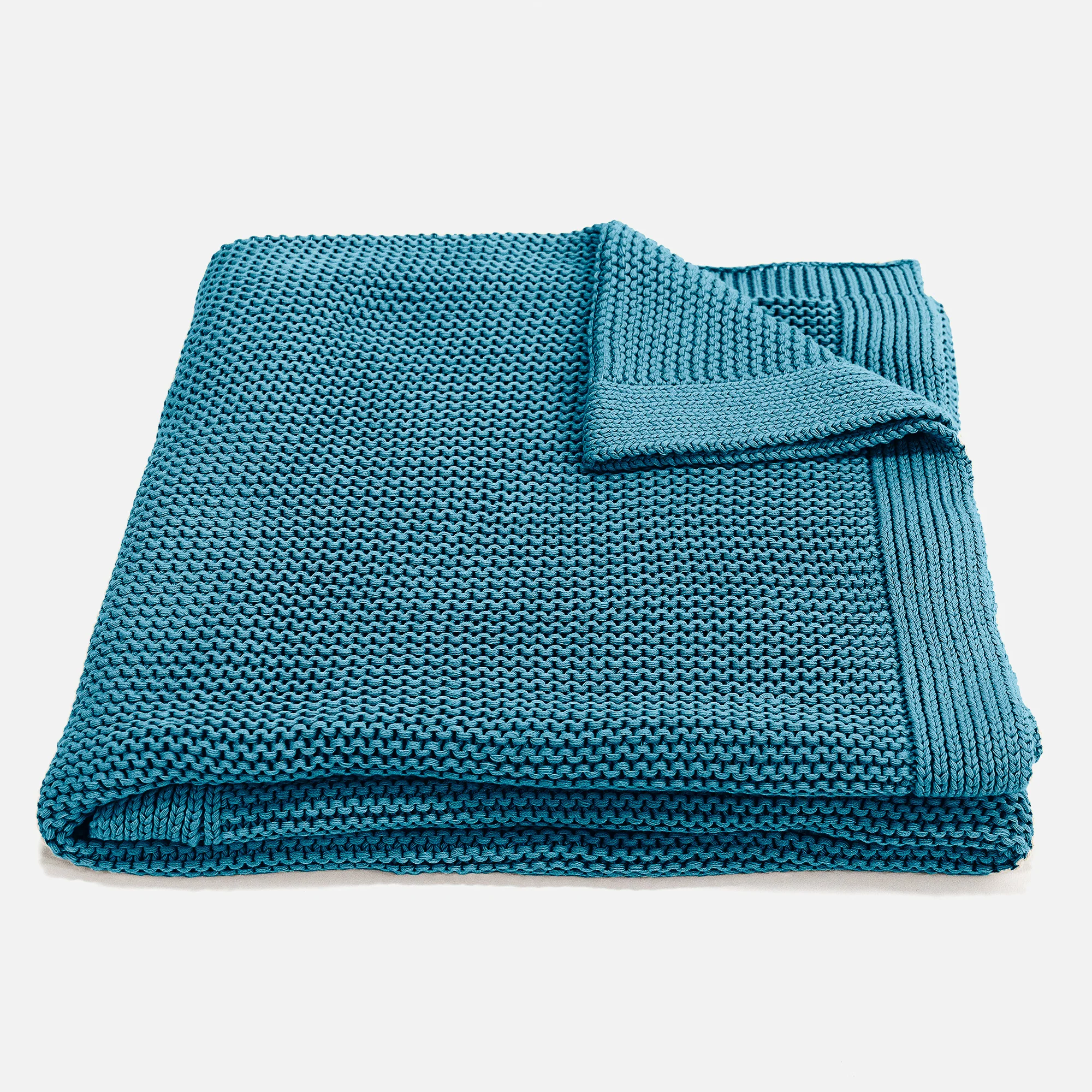 Kuscheldecke / Tagesdecke - Ellos Grobgestrickt Türkis - Image 2