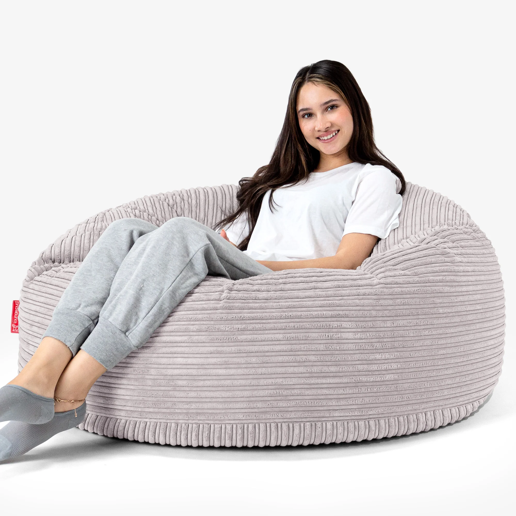 Mammoth Sofa Sitzsack XXL - Cord Silbergrau - Image 2