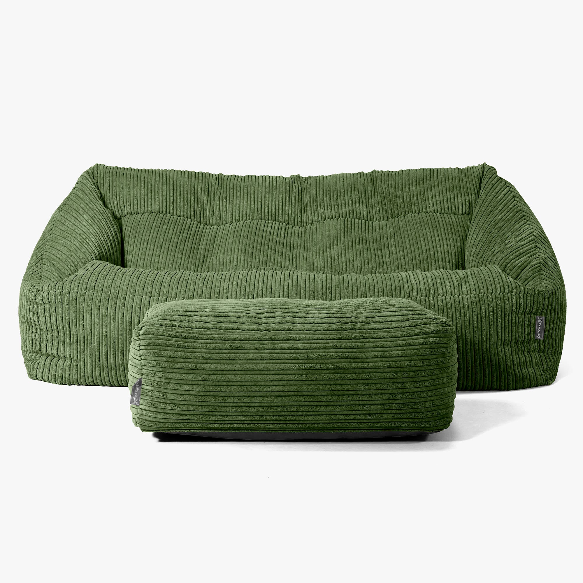 Maya Sitzsack Sofa - Cord Nadelwaldgruen - Image 2