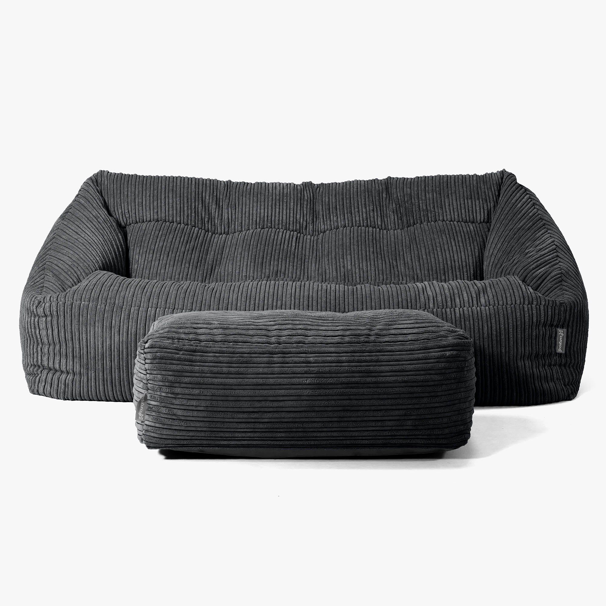 Maya Sitzsack Sofa - Cord Schwarz - Image 2