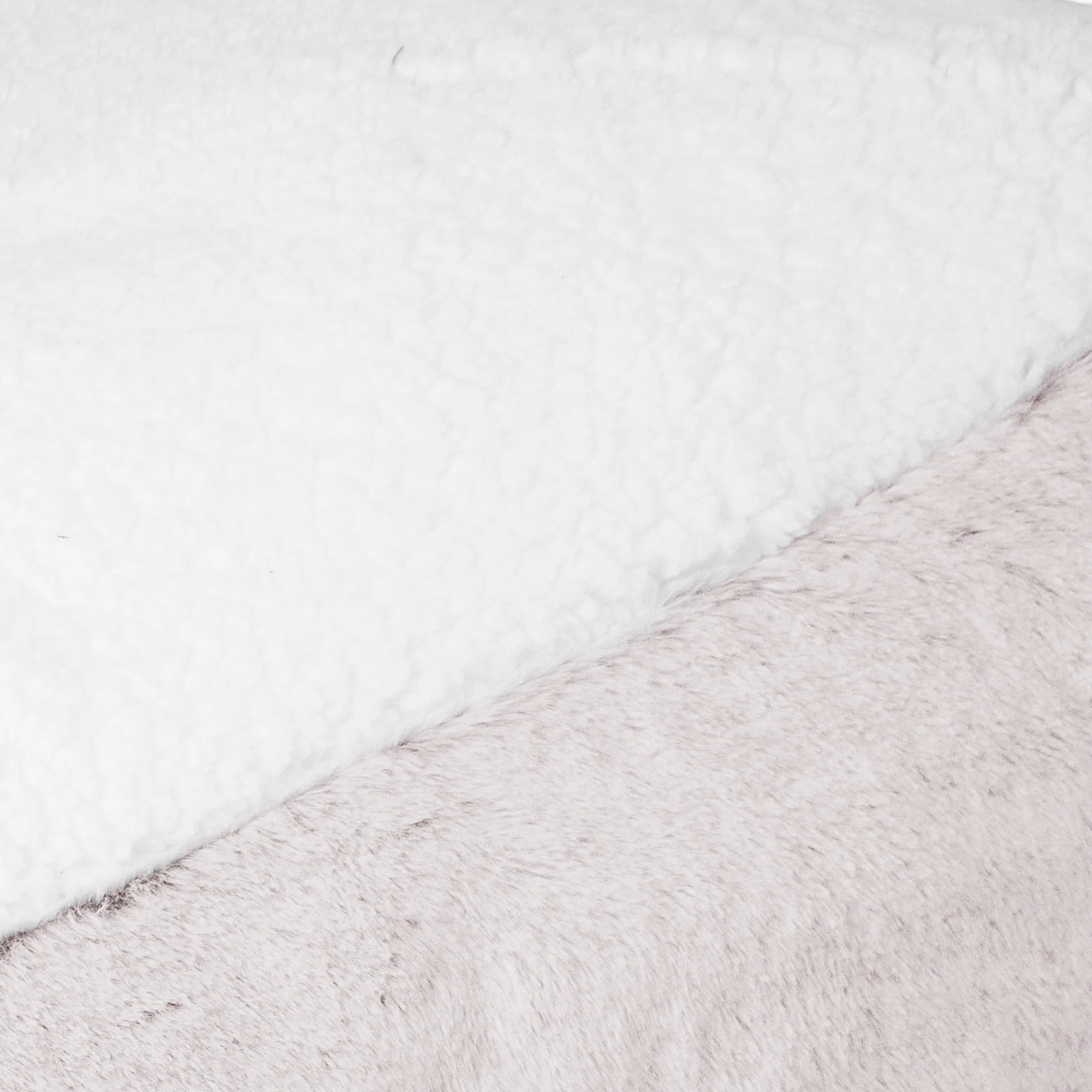Medium Slouchy Hundebett - Kaninchen Kunstfell Pastellrosa - Image 3
