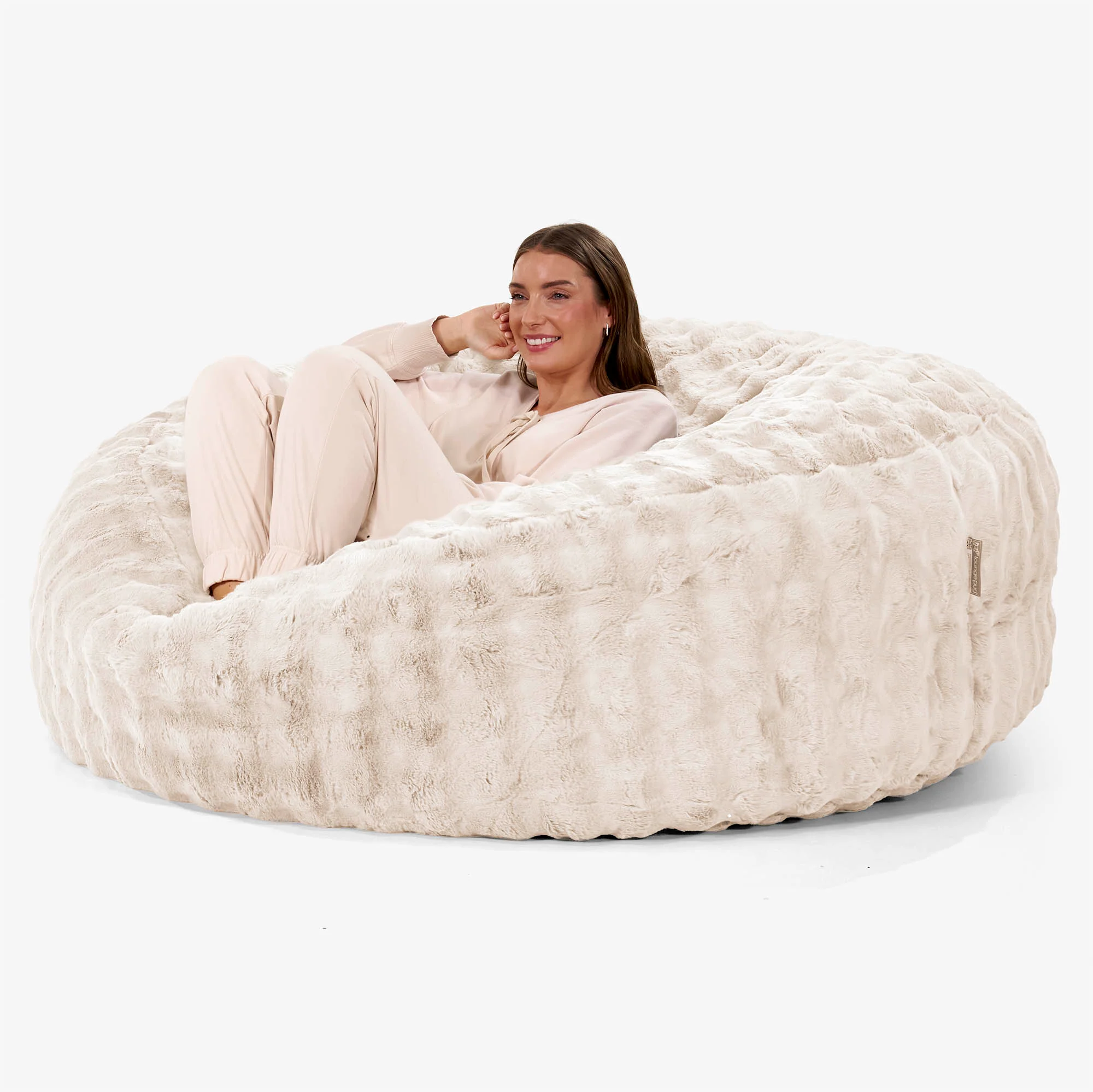 Mega-Mammoth Sofa Sitzsack XXL - Bubble Pelz Creme - Image 3