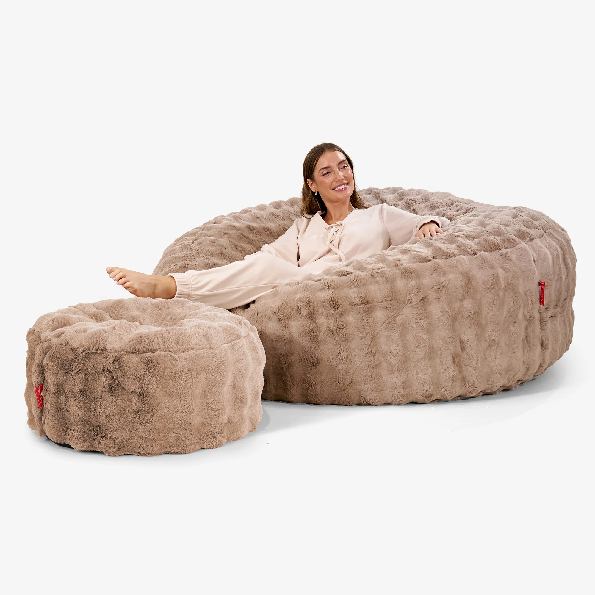 Mega-Mammoth Sofa Sitzsack XXL - Bubble Pelz Nerzfarben - Image 2