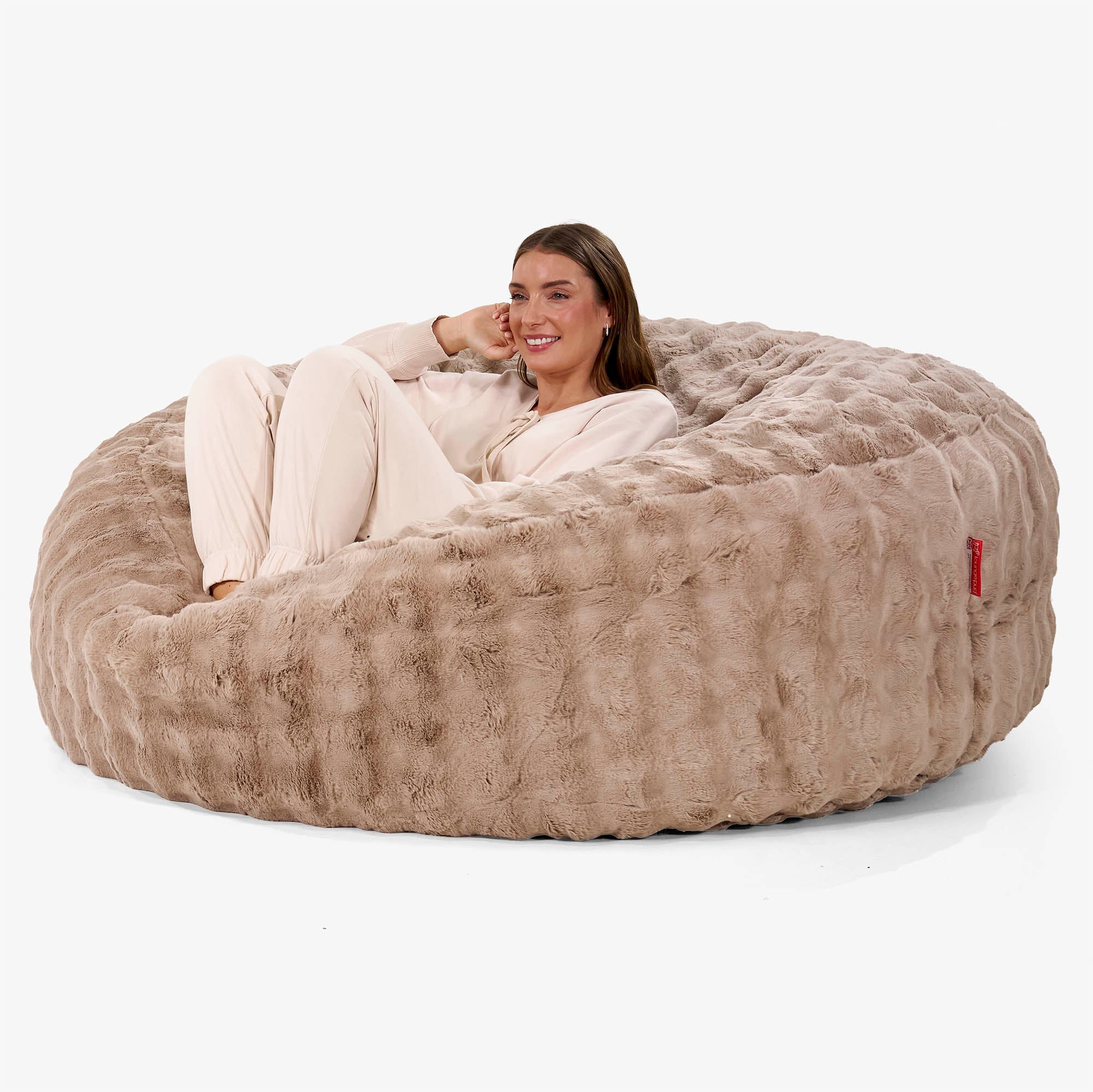 Mega-Mammoth Sofa Sitzsack XXL - Bubble Pelz Nerzfarben - Image 3