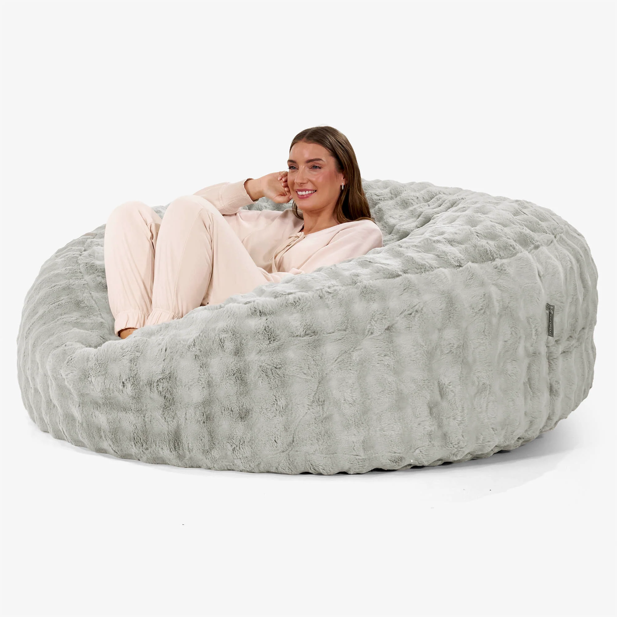 Mega-Mammoth Sofa Sitzsack XXL - Bubble Pelz Salbeigrün - Image 3