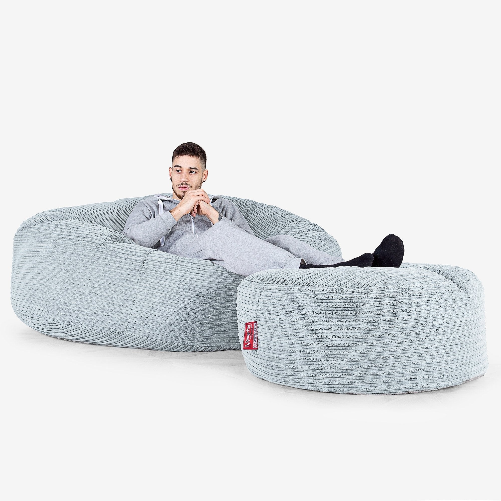 Mega-Mammoth Sofa Sitzsack XXL - Cord Baby Blau - Image 2