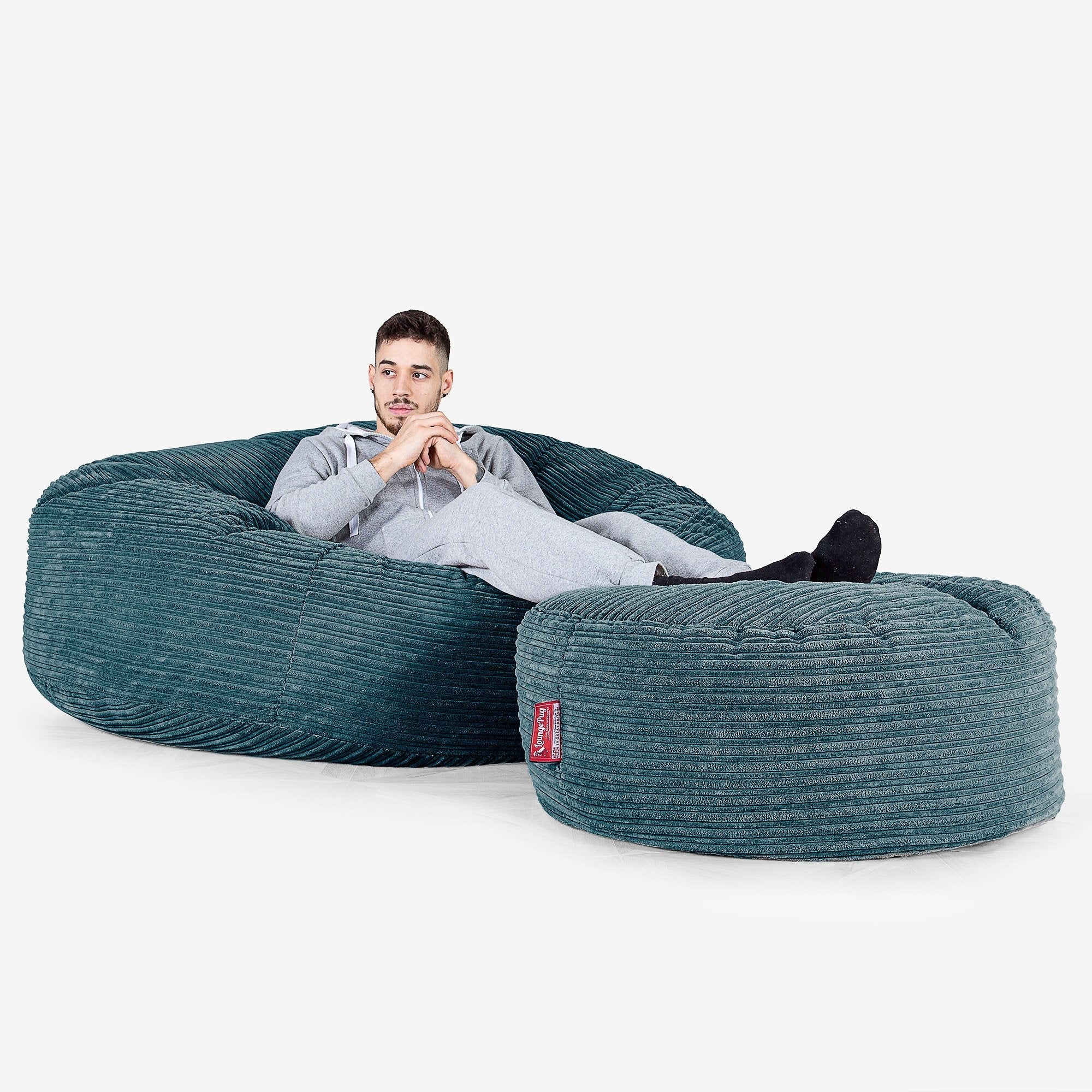 Mega-Mammoth Sofa Sitzsack XXL - Cord Blaugrün - Image 2