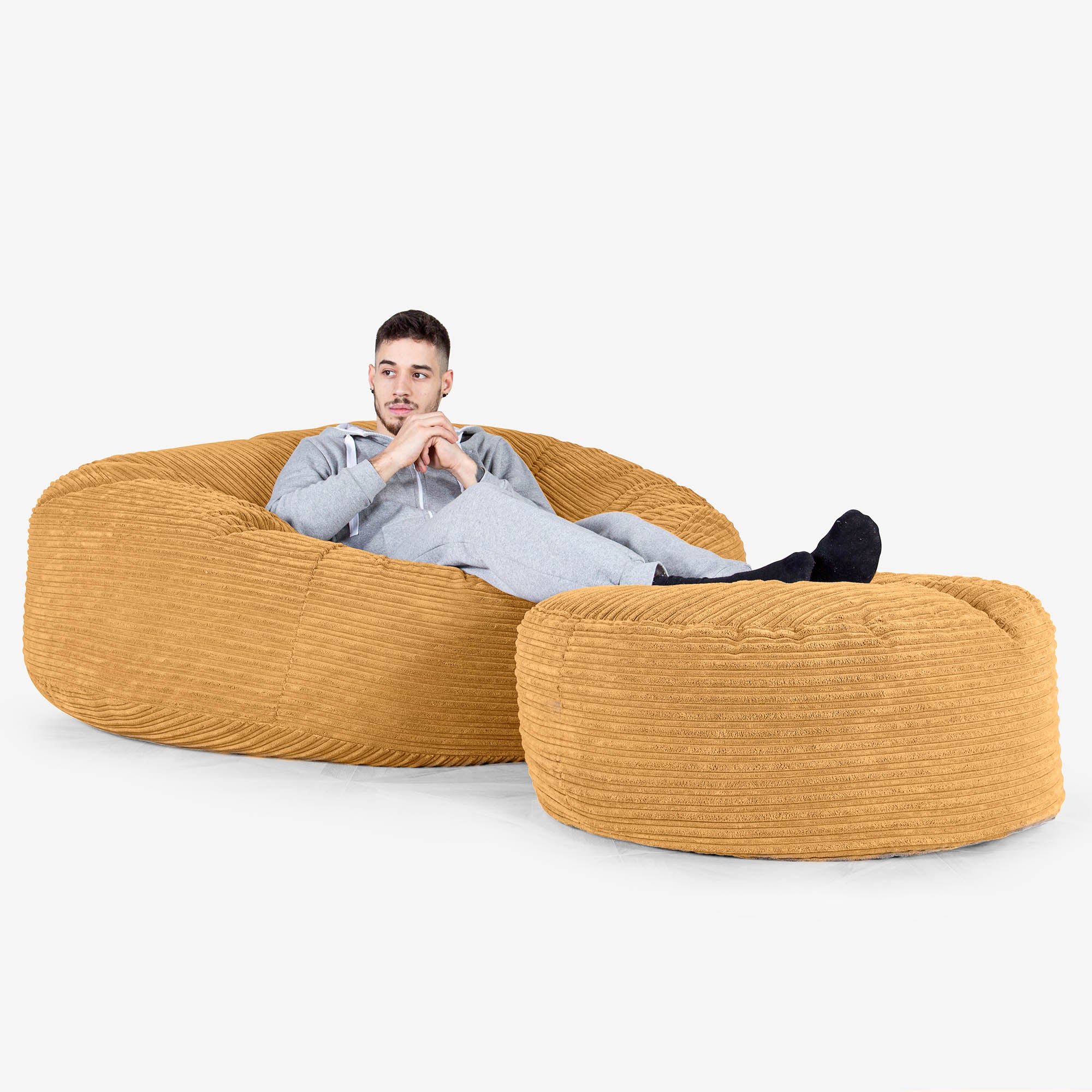 Mega-Mammoth Sofa Sitzsack XXL - Cord Goldhonig - Image 2