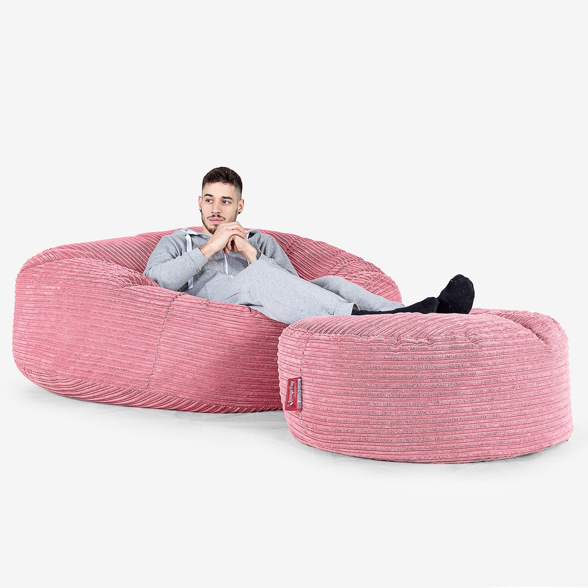 Mega-Mammoth Sofa Sitzsack XXL - Cord Koralle - Image 2