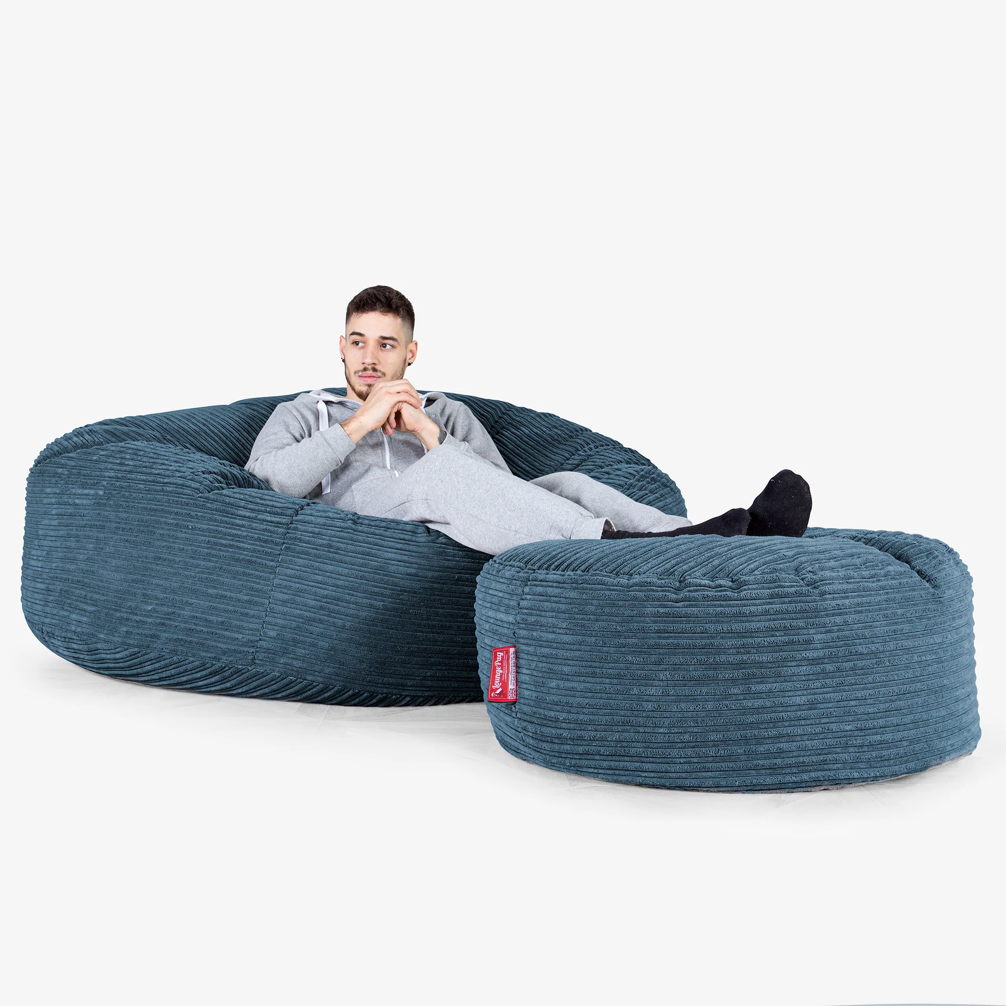 Mega-Mammoth Sofa Sitzsack XXL - Cord Marineblau - Image 2