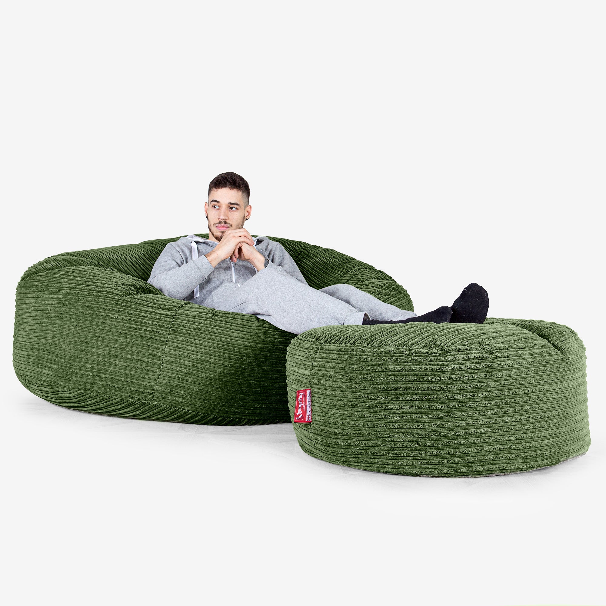 Mega-Mammoth Sofa Sitzsack XXL - Cord Nadelwaldgrün - Image 2