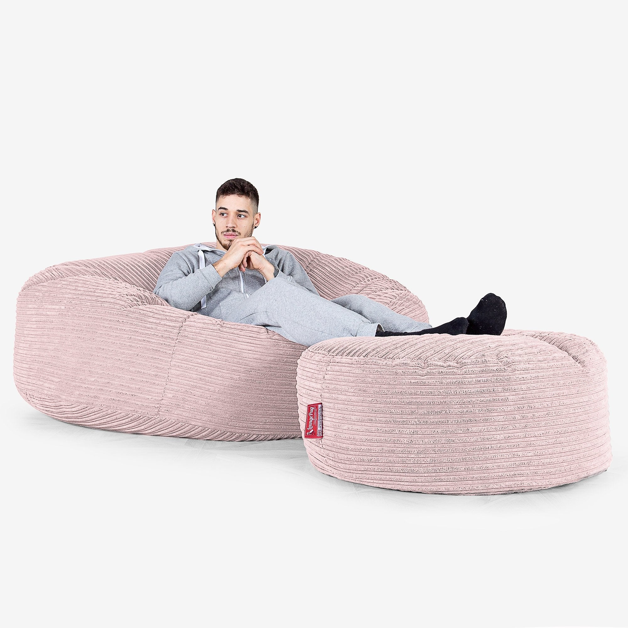 Mega-Mammoth Sofa Sitzsack XXL - Cord Rosa - Image 2