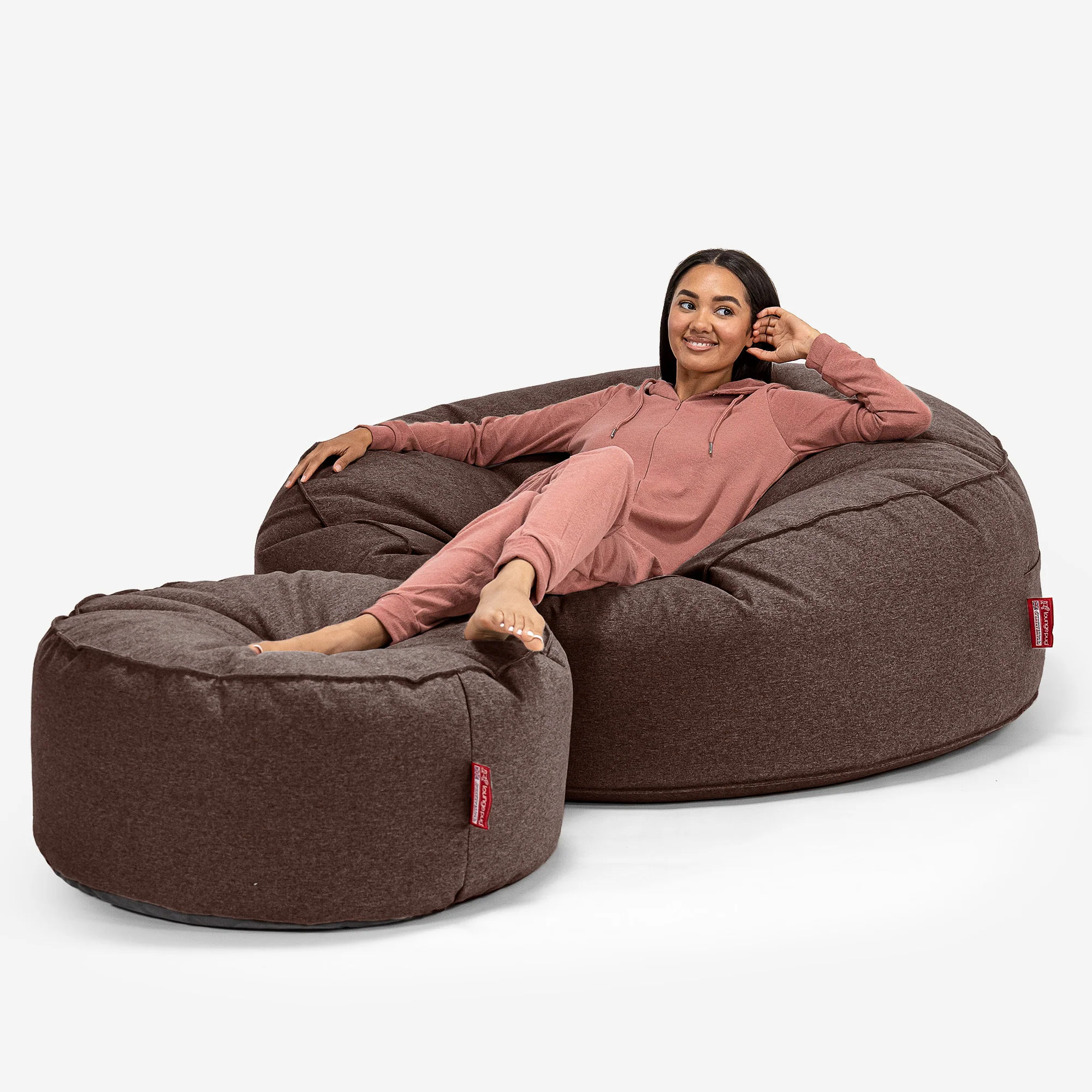 Mega-Mammoth Sofa Sitzsack XXL - Interalli Wolle Braun - Image 2