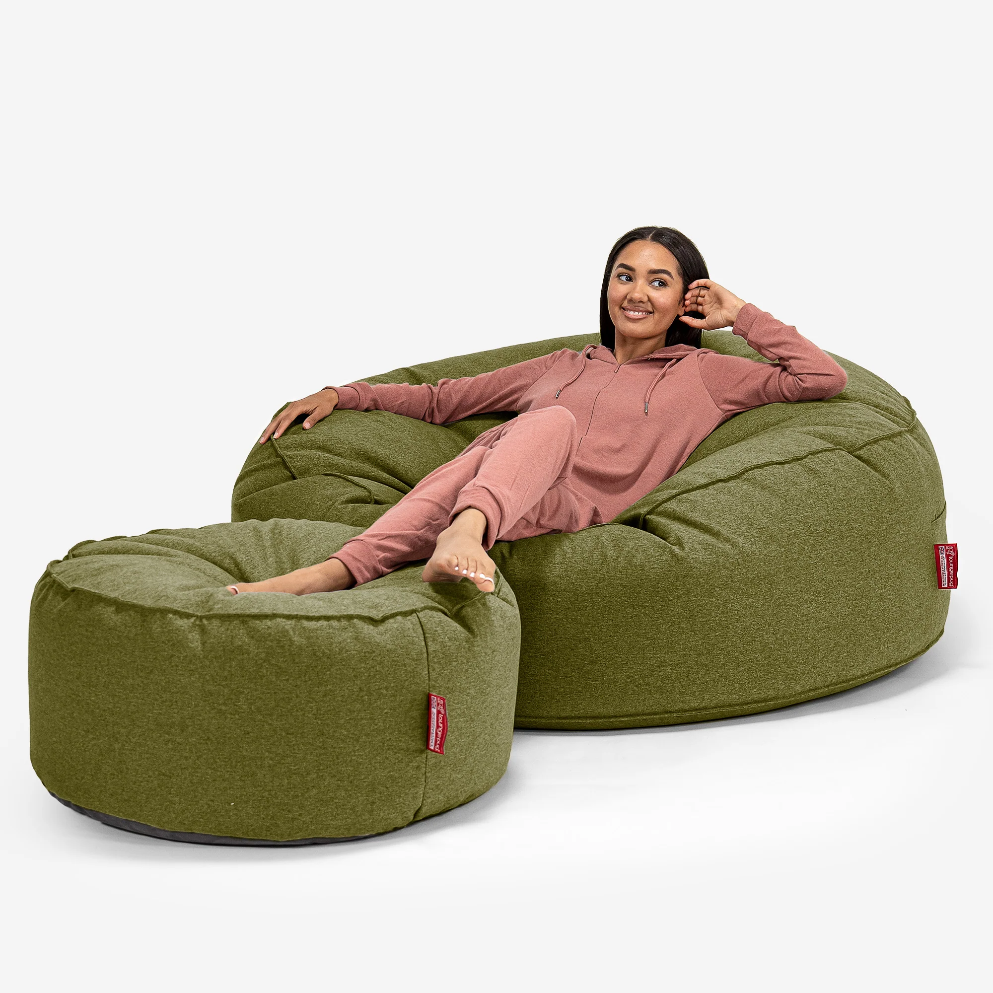 Mega-Mammoth Sofa Sitzsack XXL - Interalli Wolle Hellgrün - Image 2