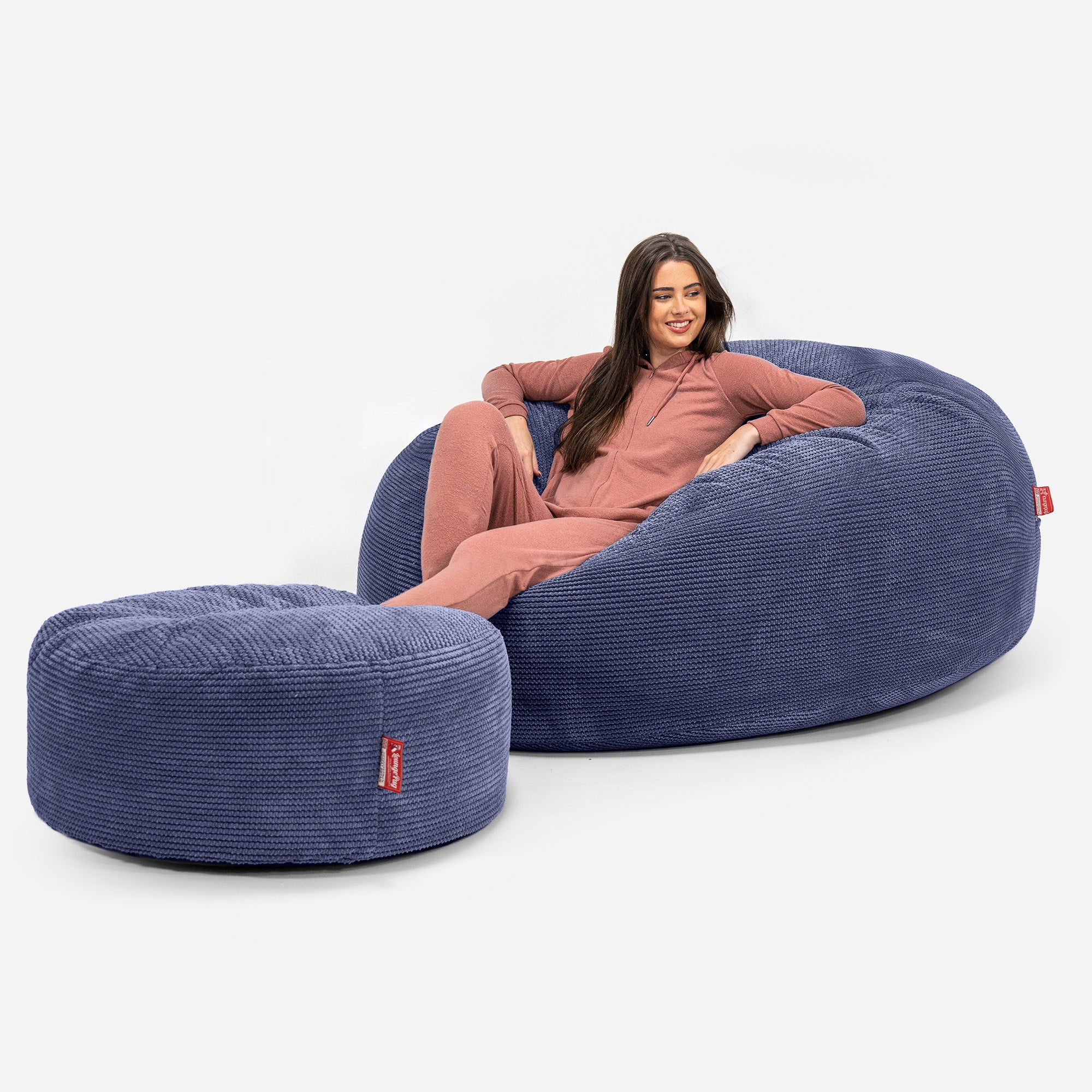 Mega-Mammoth Sofa Sitzsack XXL - Pom-Pom Lila - Image 2