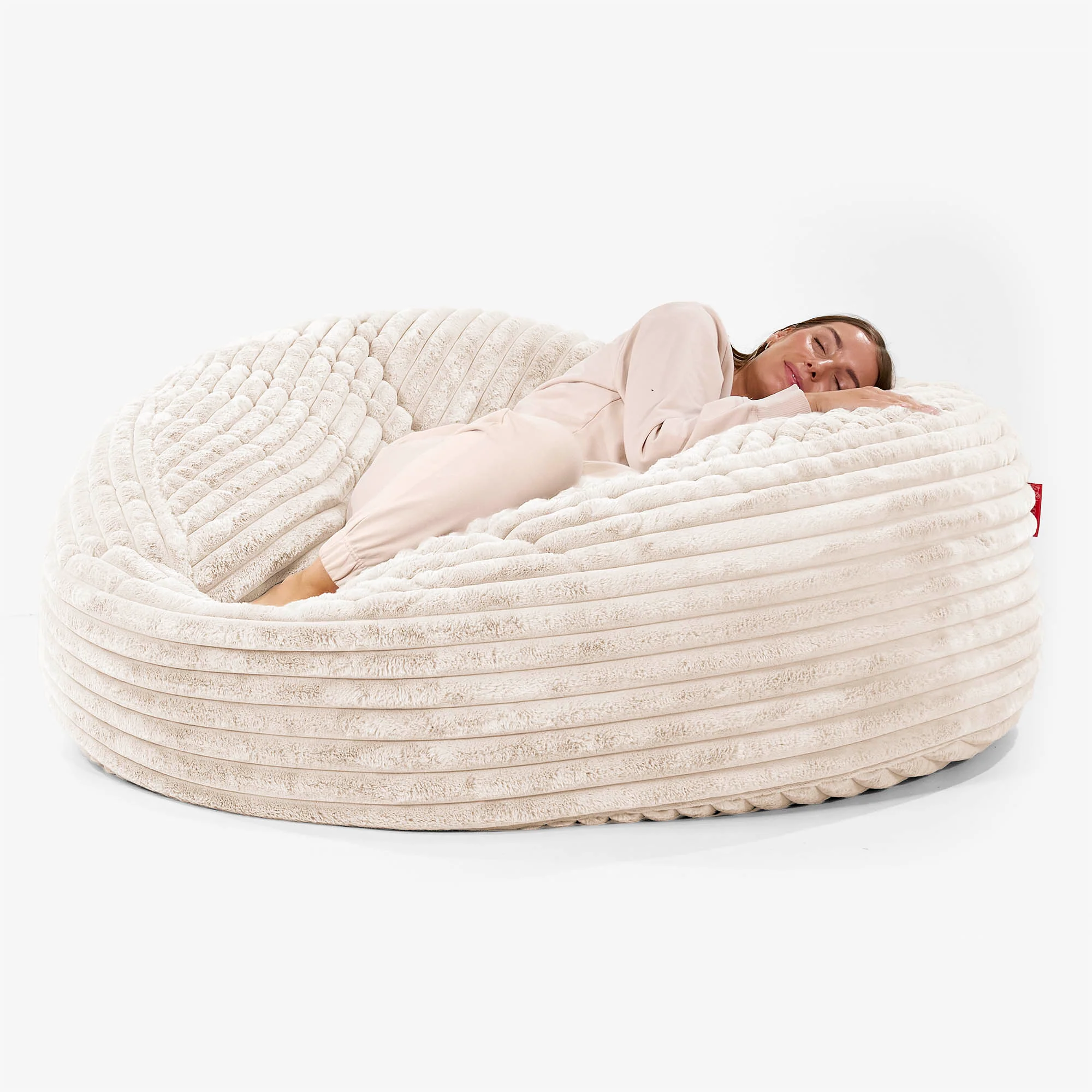 Mega-Mammoth Sofa Sitzsack XXL - Ultra Plüsch Cord Creme - Image 3