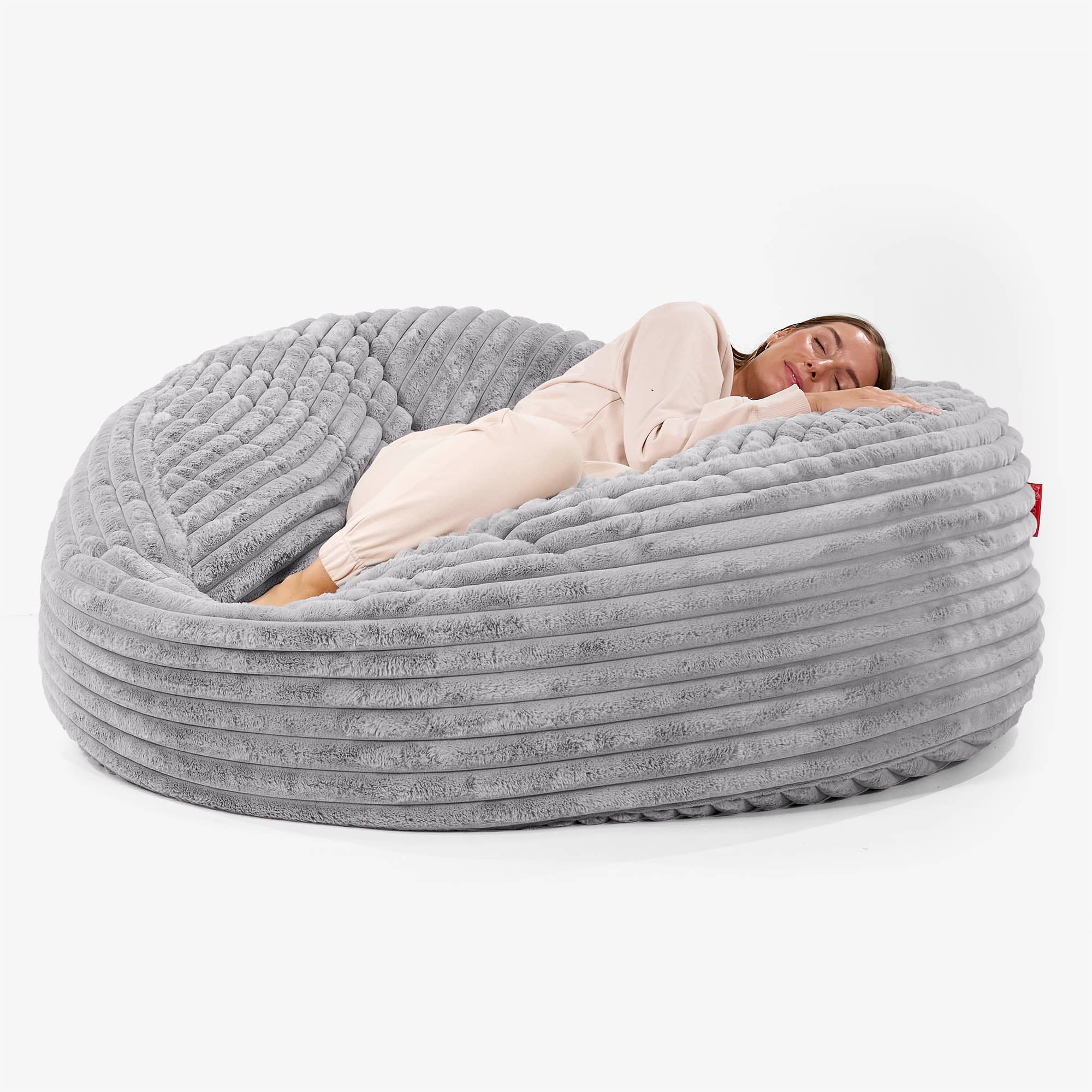 Mega-Mammoth Sofa Sitzsack XXL - Ultra Plüsch Cord Grau - Image 3