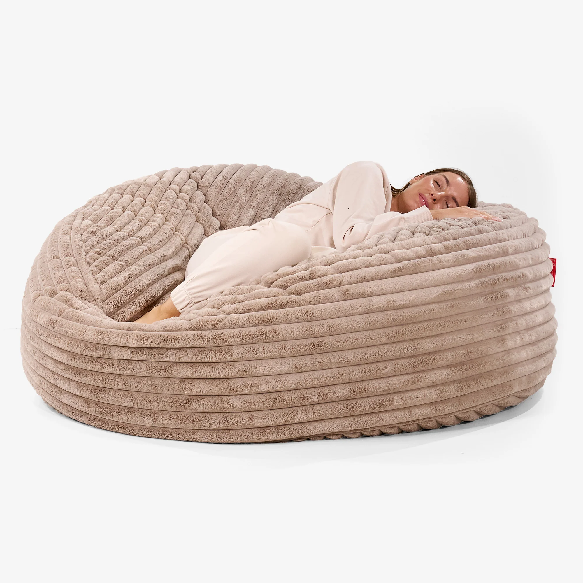 Mega-Mammoth Sofa Sitzsack XXL - Ultra Plüsch Cord Nerzfarben - Image 3