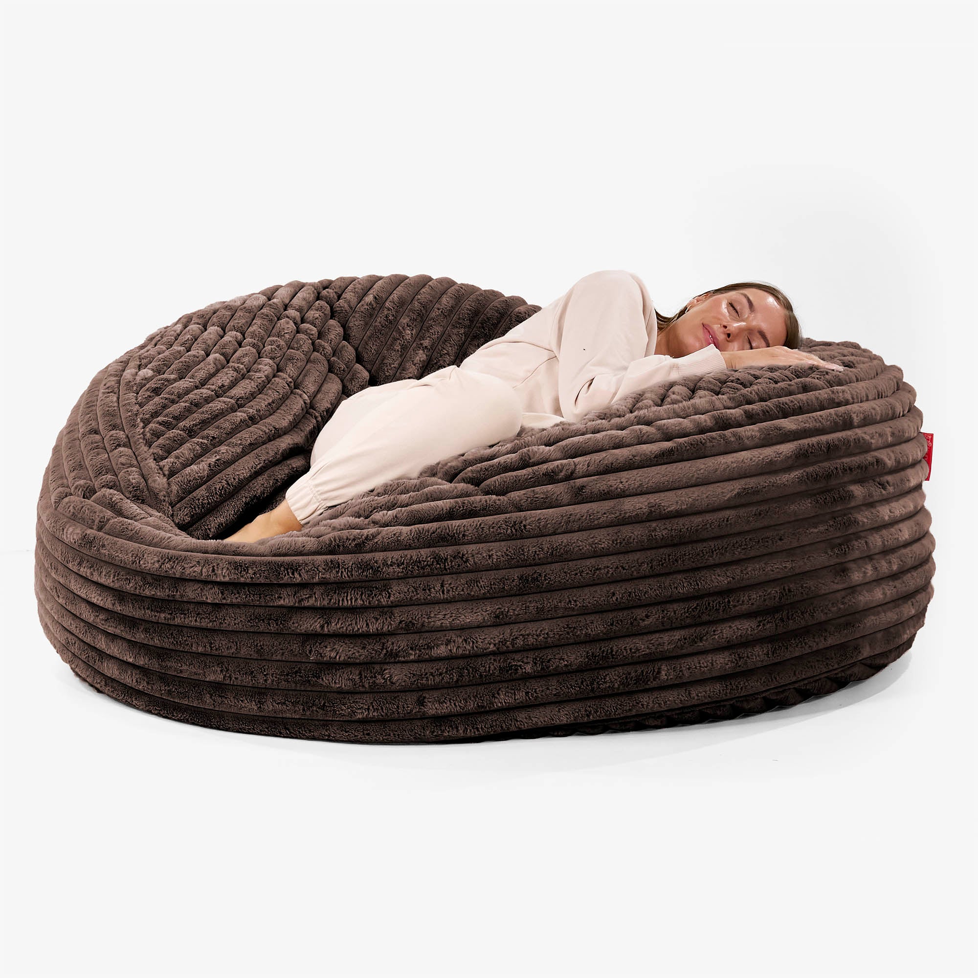 Mega-Mammoth Sofa Sitzsack XXL - Ultra Plüsch Cord Nussbraun - Image 3