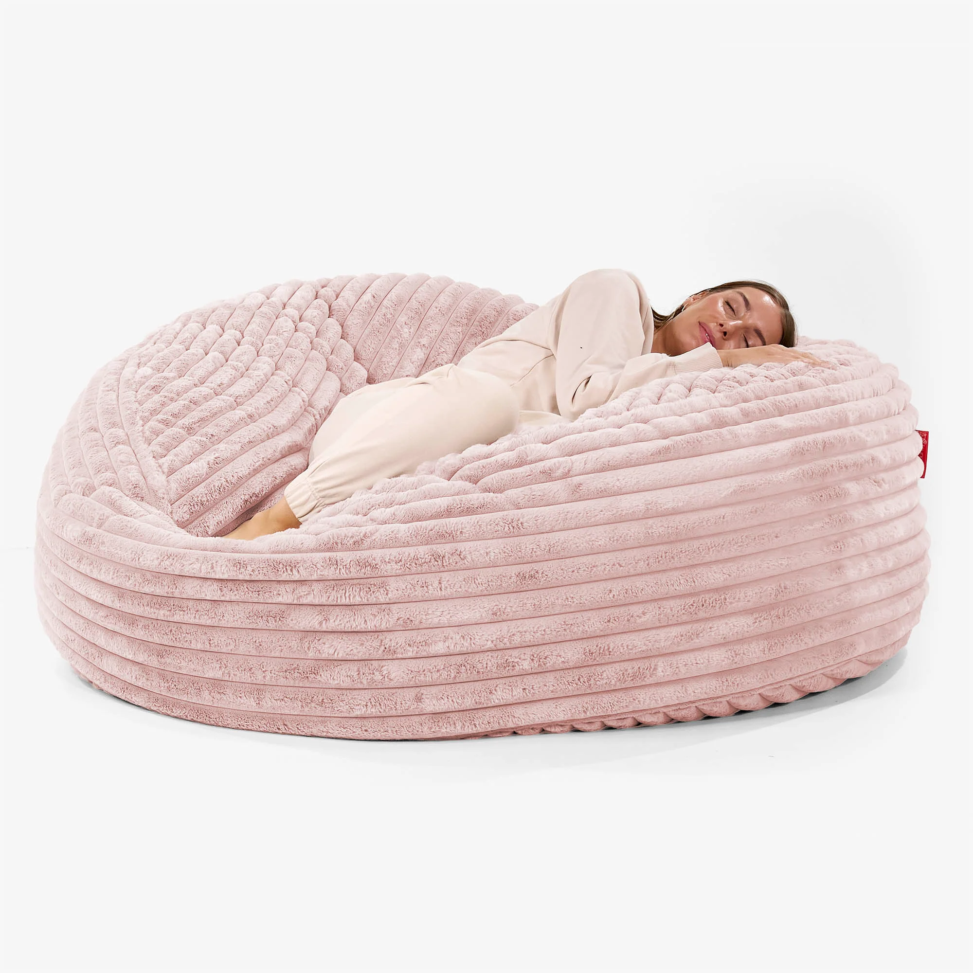 Mega-Mammoth Sofa Sitzsack XXL - Ultra Plüsch Cord Pastellrosa - Image 3