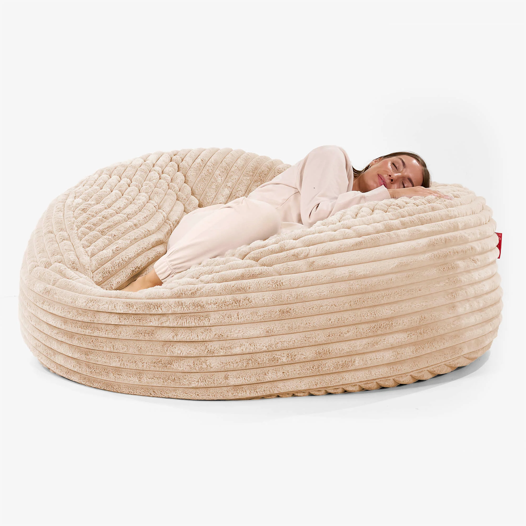 Mega-Mammoth Sofa Sitzsack XXL - Ultra Plüsch Cord Pfirsich - Image 3