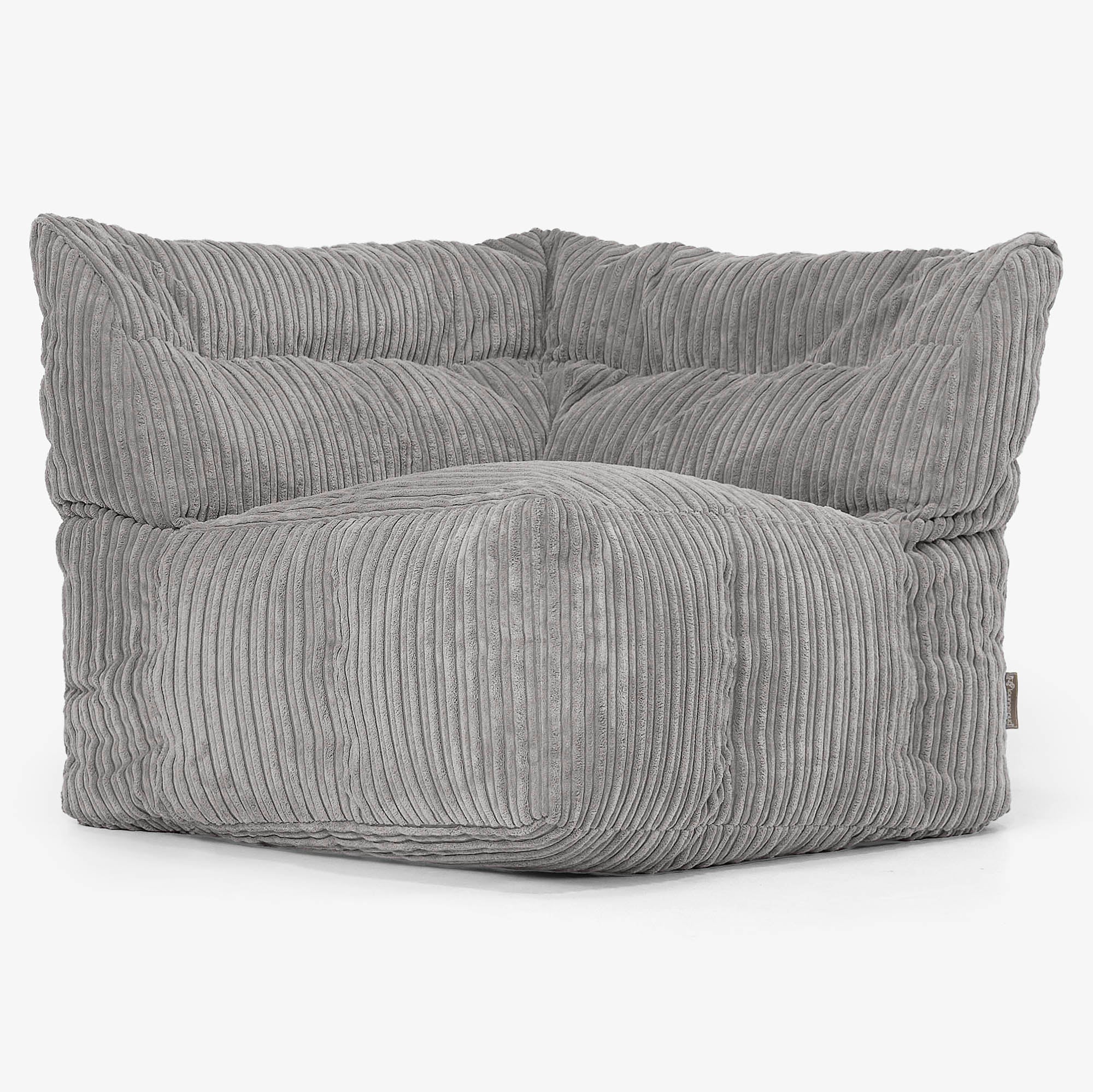 Modulares Sofa Sitzsack, Linkes Eckteil - Cord Graphitgrau - Image 2