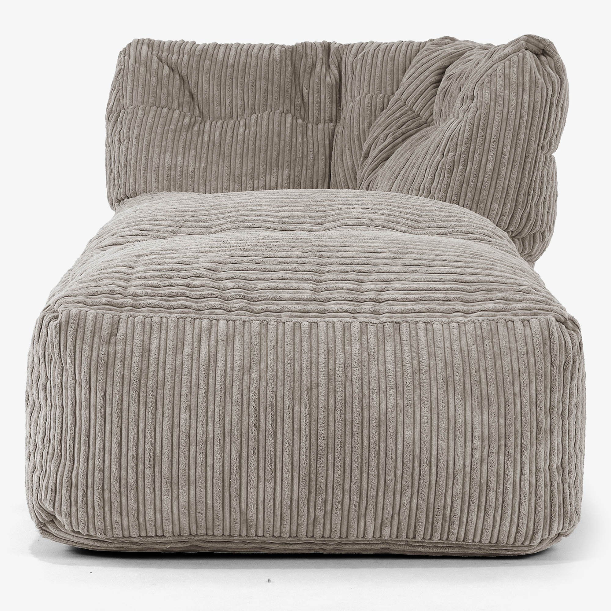 Modulares Sofa Sitzsack, Rechte Chaiselongue - Cord Beigegrau - Image 2